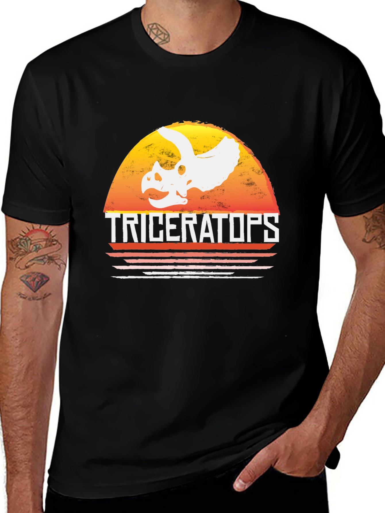 Triceratops T-Shirt - Retro Dinosaur Graphic Tee