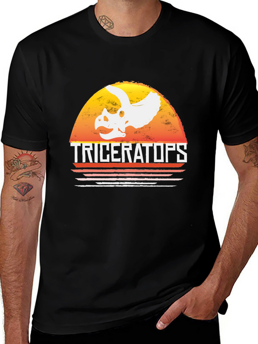 Triceratops T-Shirt - Retro Dinosaur Graphic Tee