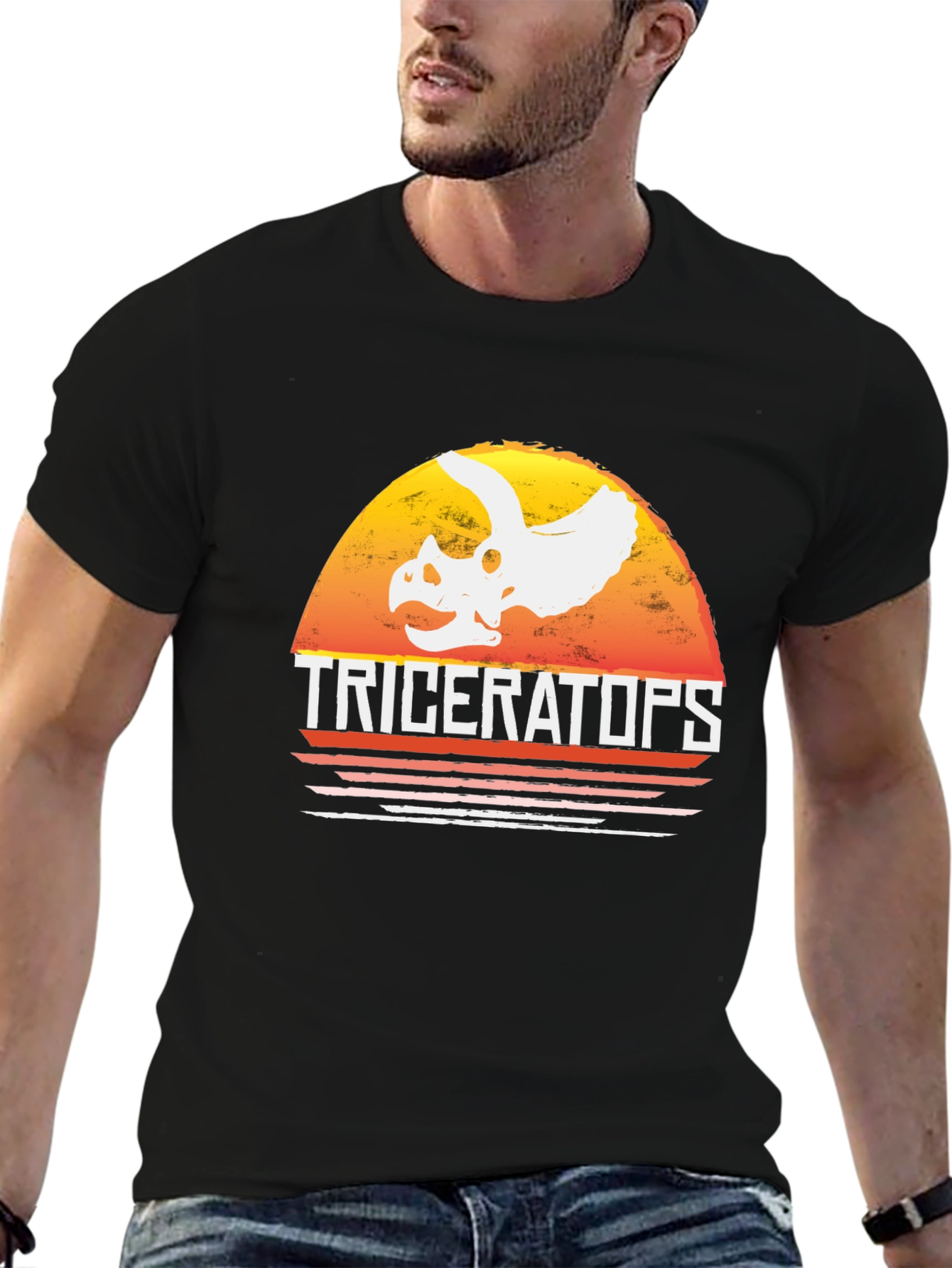 Triceratops T-Shirt - Retro Dinosaur Graphic Tee