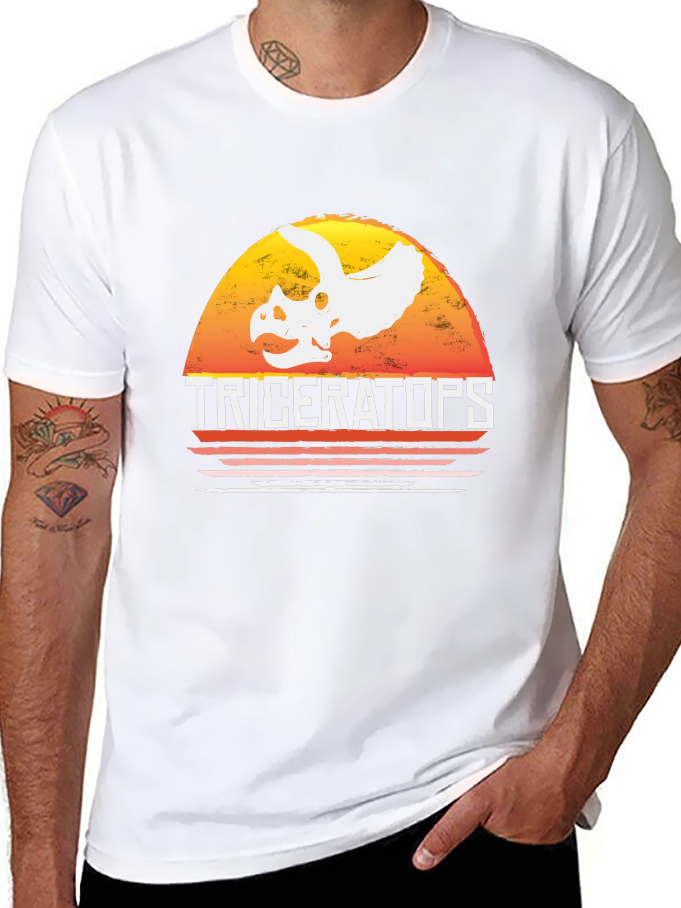 Triceratops T-Shirt - Retro Dinosaur Graphic Tee