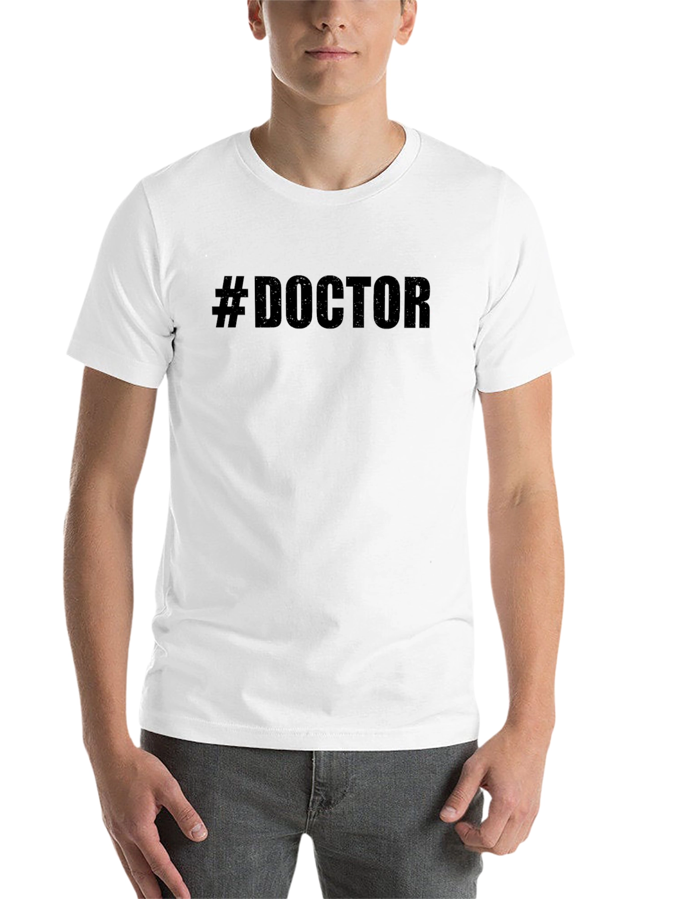 #Doctor Graphic Tee - Black Cotton T-Shirt