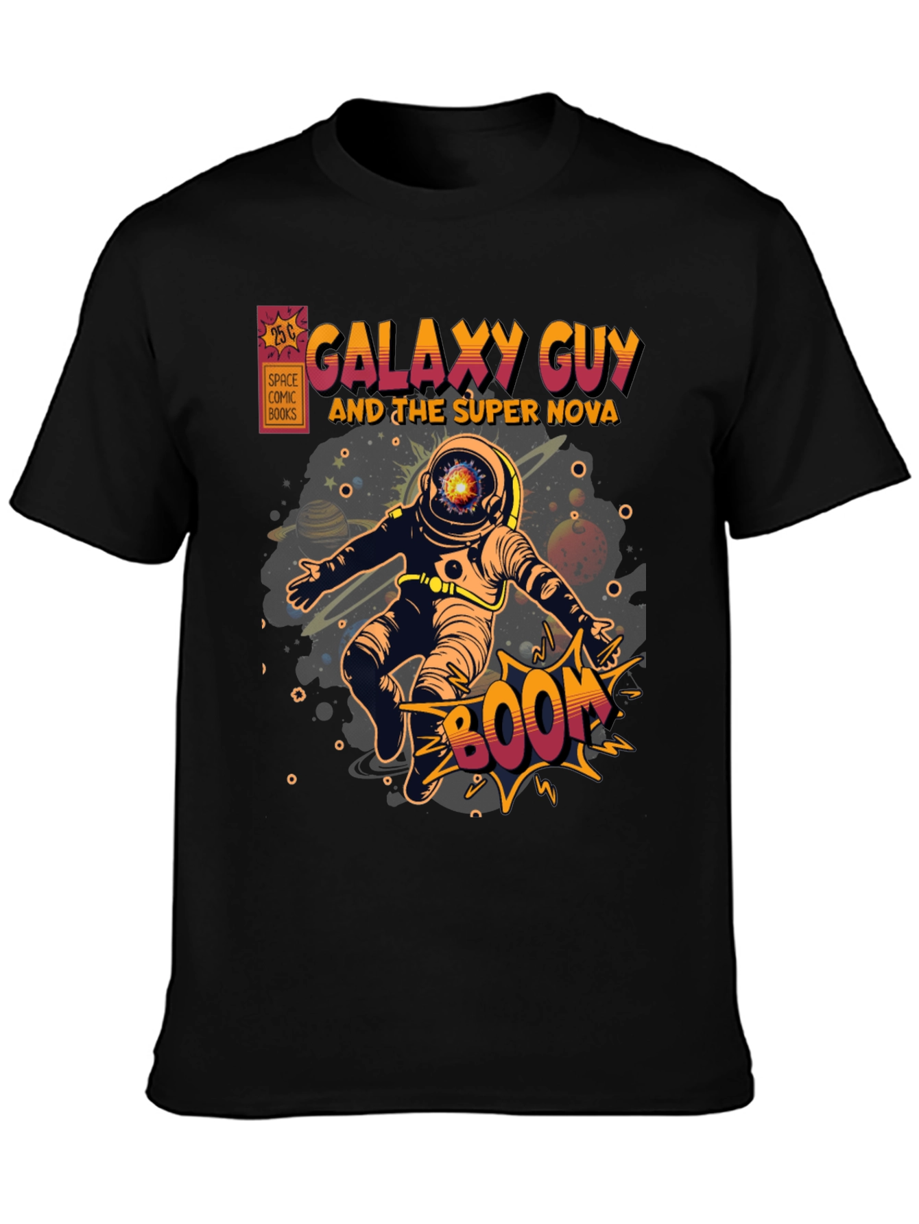 Galaxy Guy Comic Book Style Graphic T-Shirt