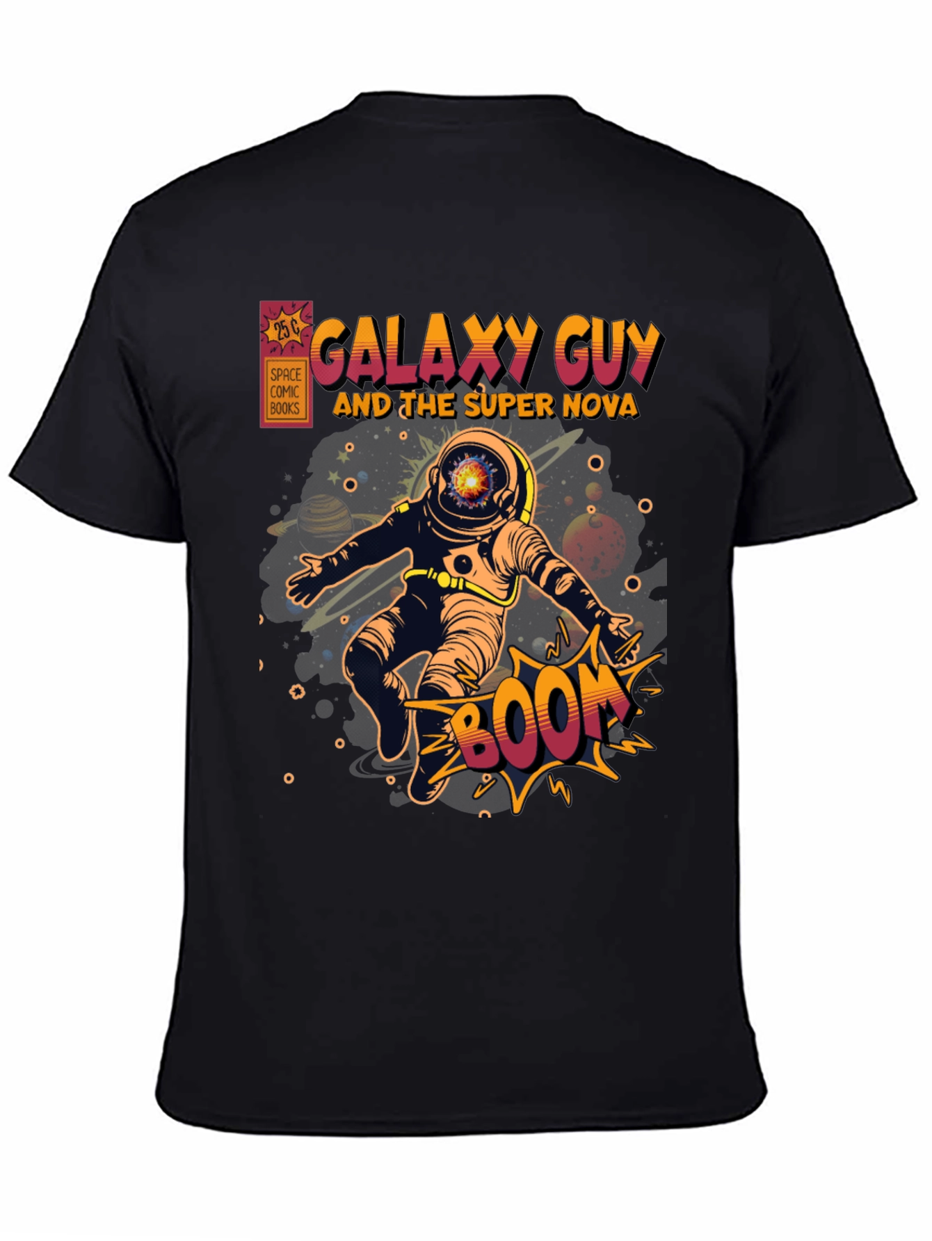 Galaxy Guy Comic Book Style Graphic T-Shirt