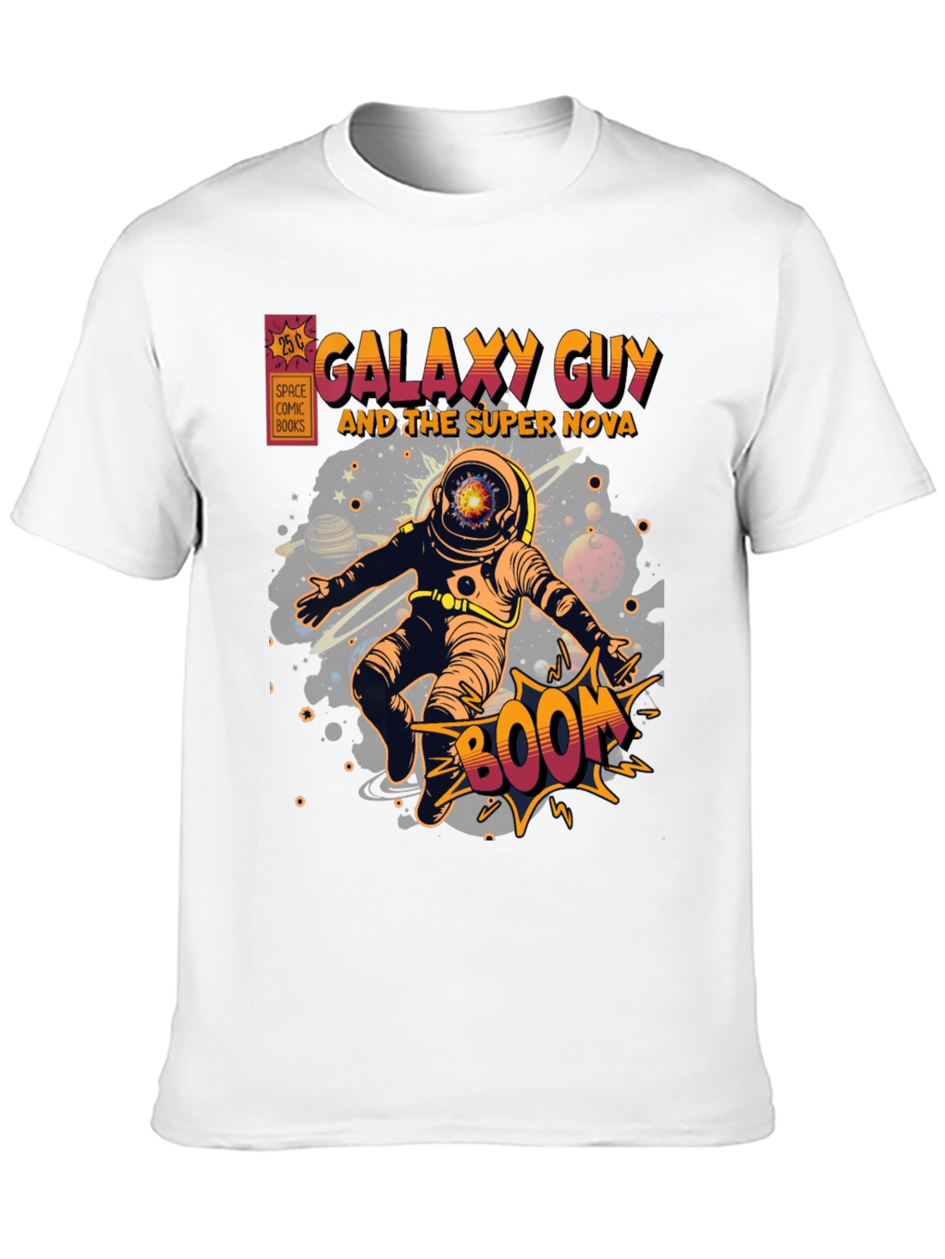 Galaxy Guy Comic Book Style Graphic T-Shirt