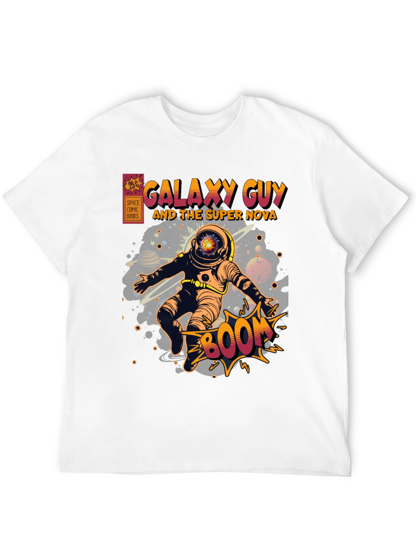 Galaxy Guy Comic Book Style Graphic T-Shirt