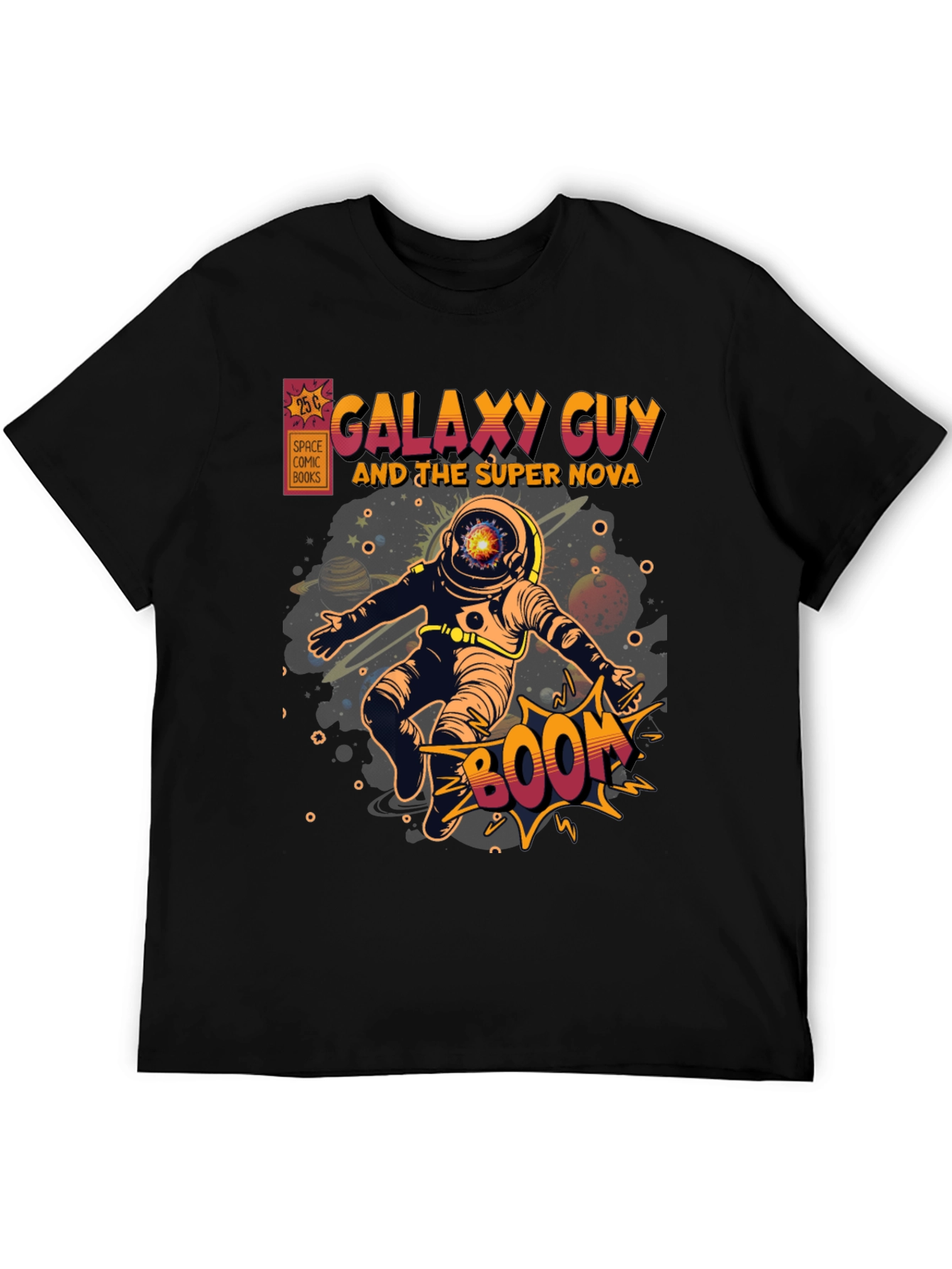 Galaxy Guy Comic Book Style Graphic T-Shirt