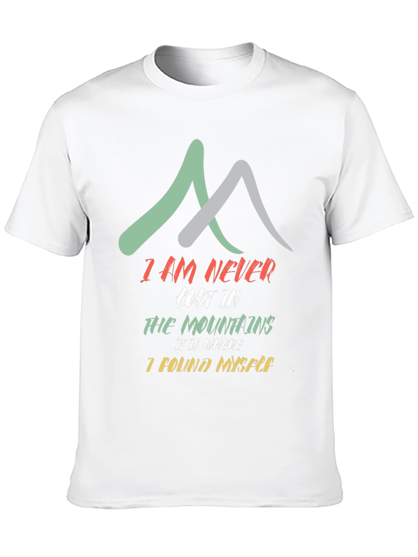 Mountains Found Myself Black T-Shirt