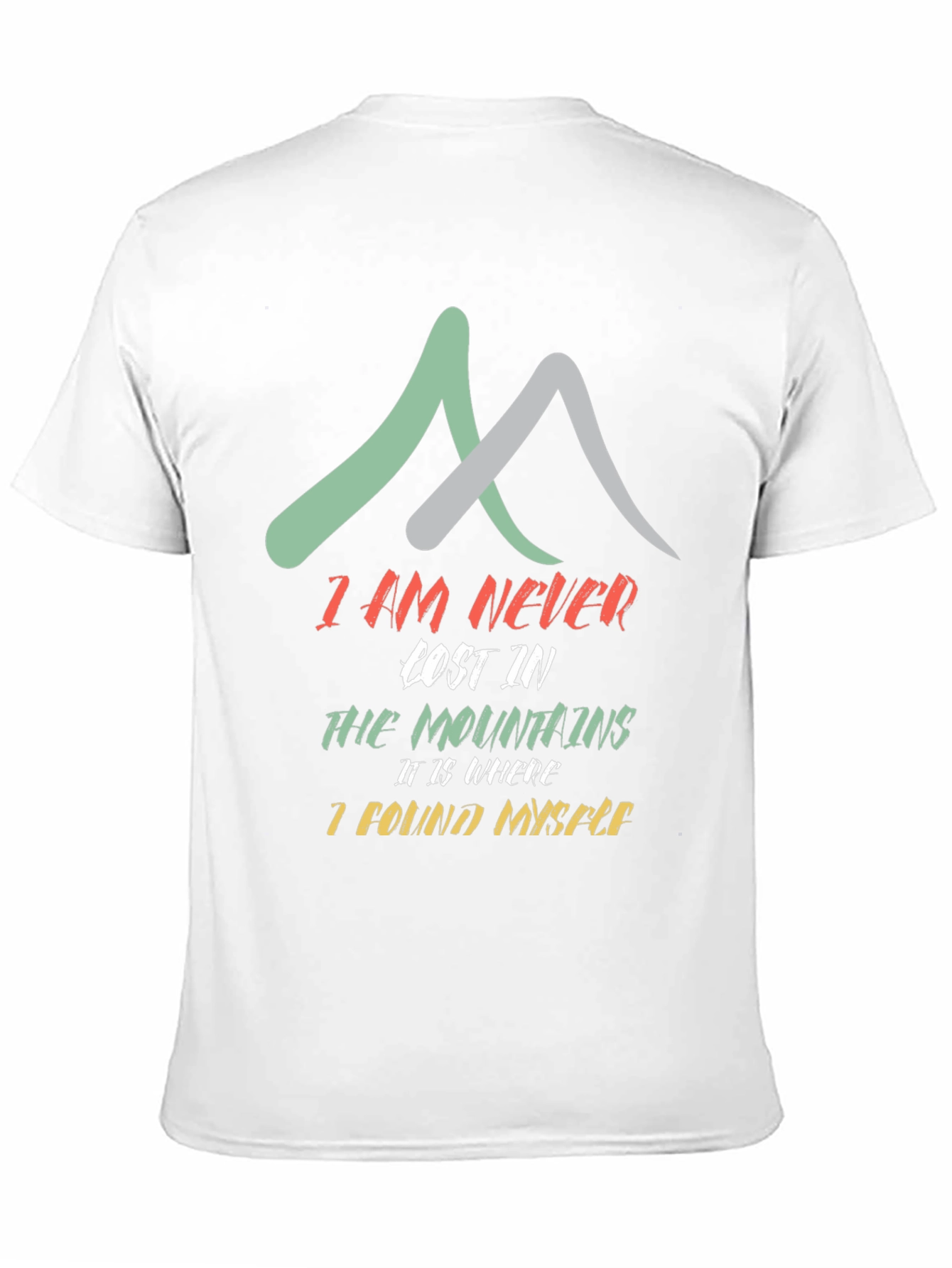 Mountains Found Myself Black T-Shirt