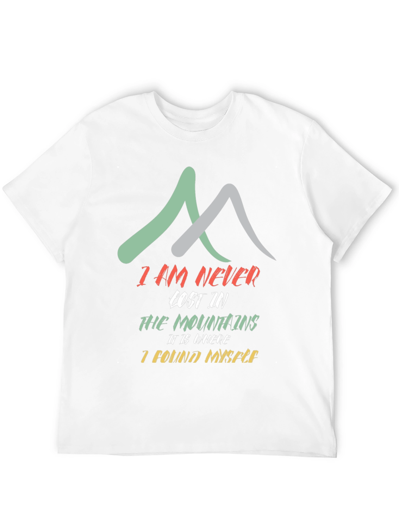 Mountains Found Myself Black T-Shirt