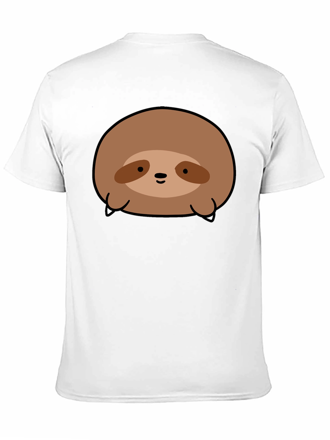 Cute Sloth Graphic Black T-Shirt