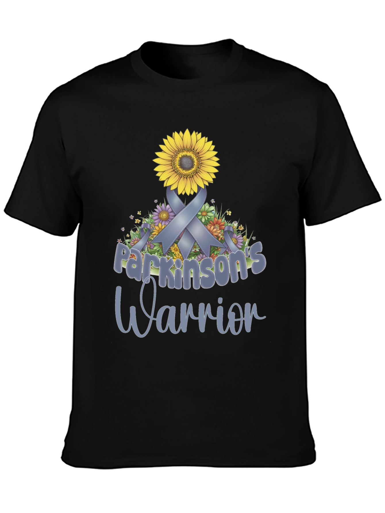 Parkinsons Warrior Sunflower Ribbon T-Shirt