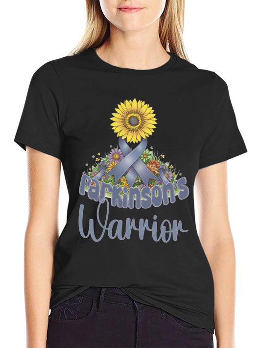 Parkinsons Warrior Sunflower Ribbon T-Shirt