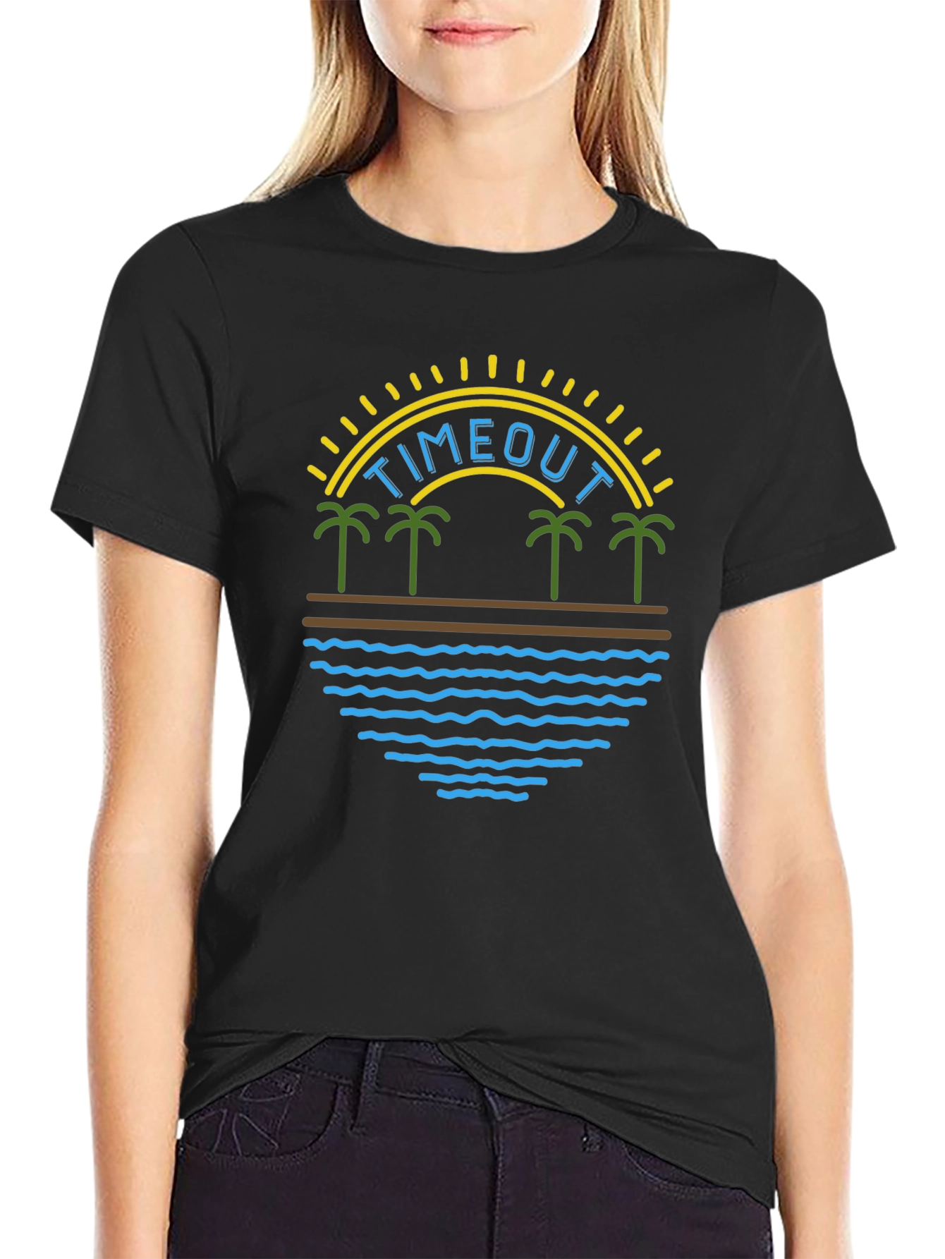 Timeout Palm Tree Graphic T-Shirt
