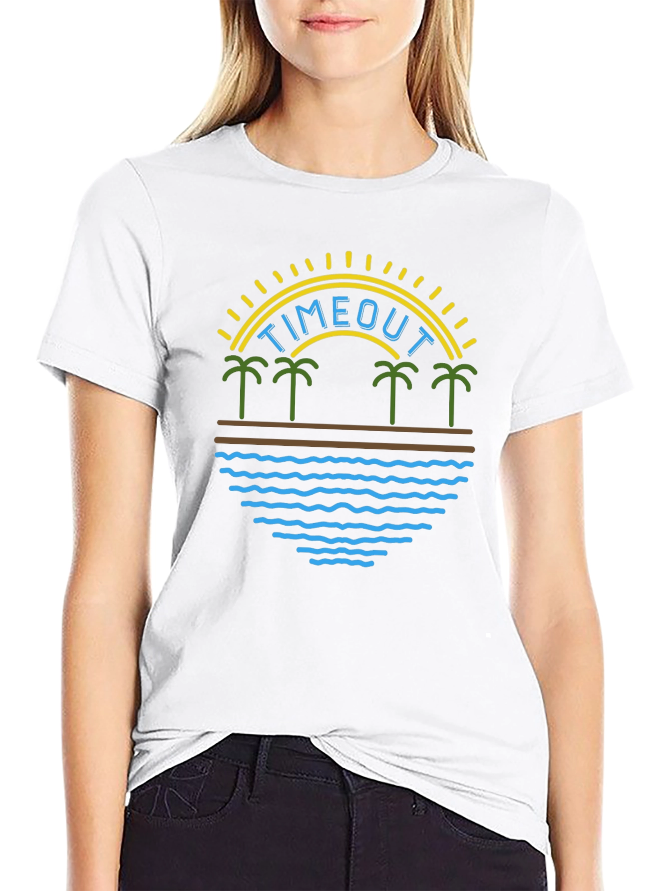 Timeout Palm Tree Graphic T-Shirt