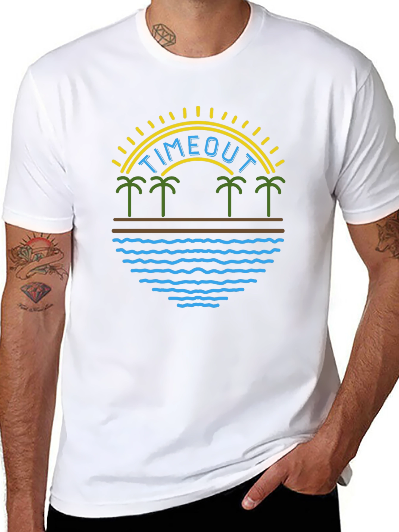 Timeout Palm Tree Graphic T-Shirt