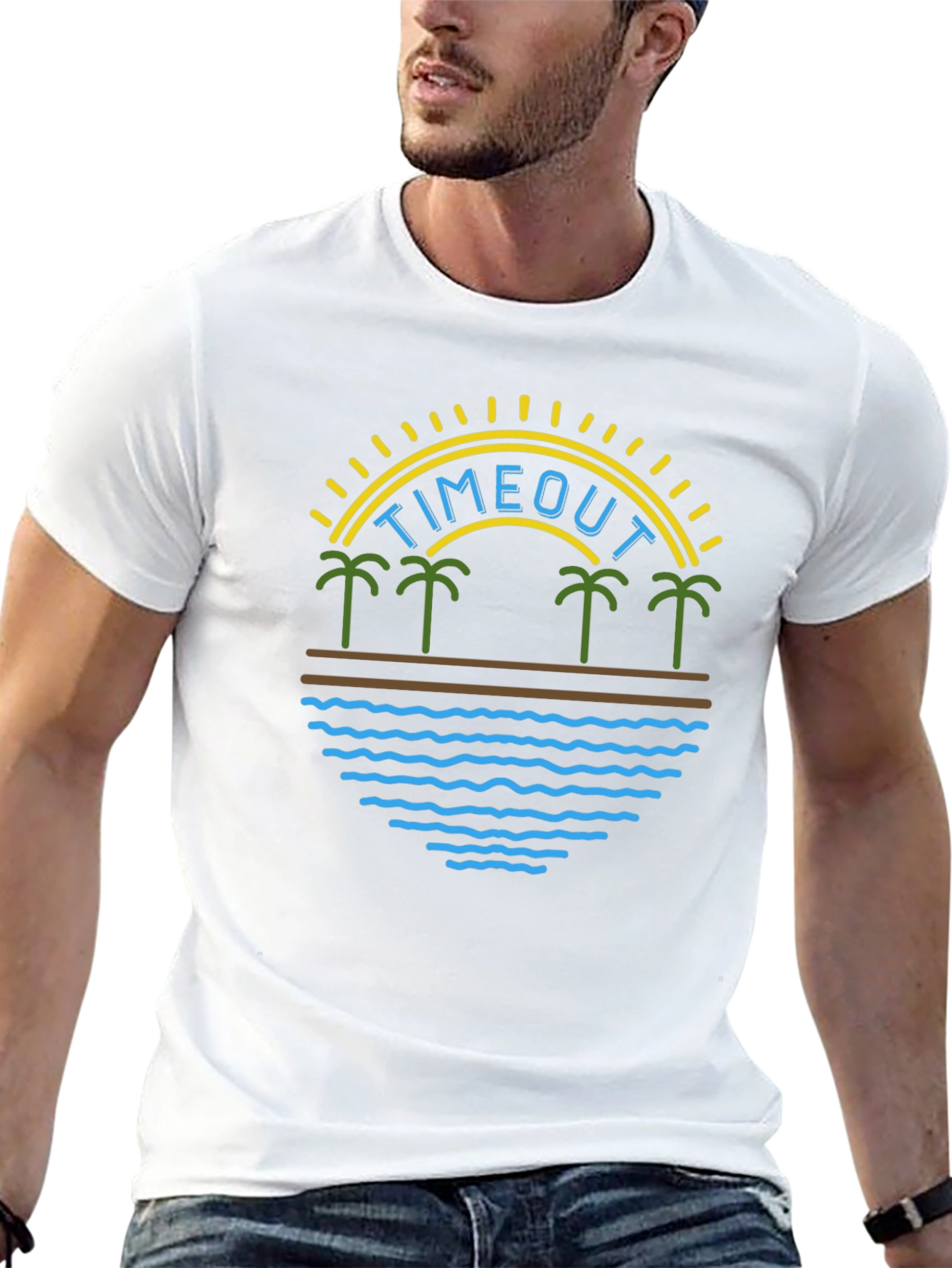 Timeout Palm Tree Graphic T-Shirt