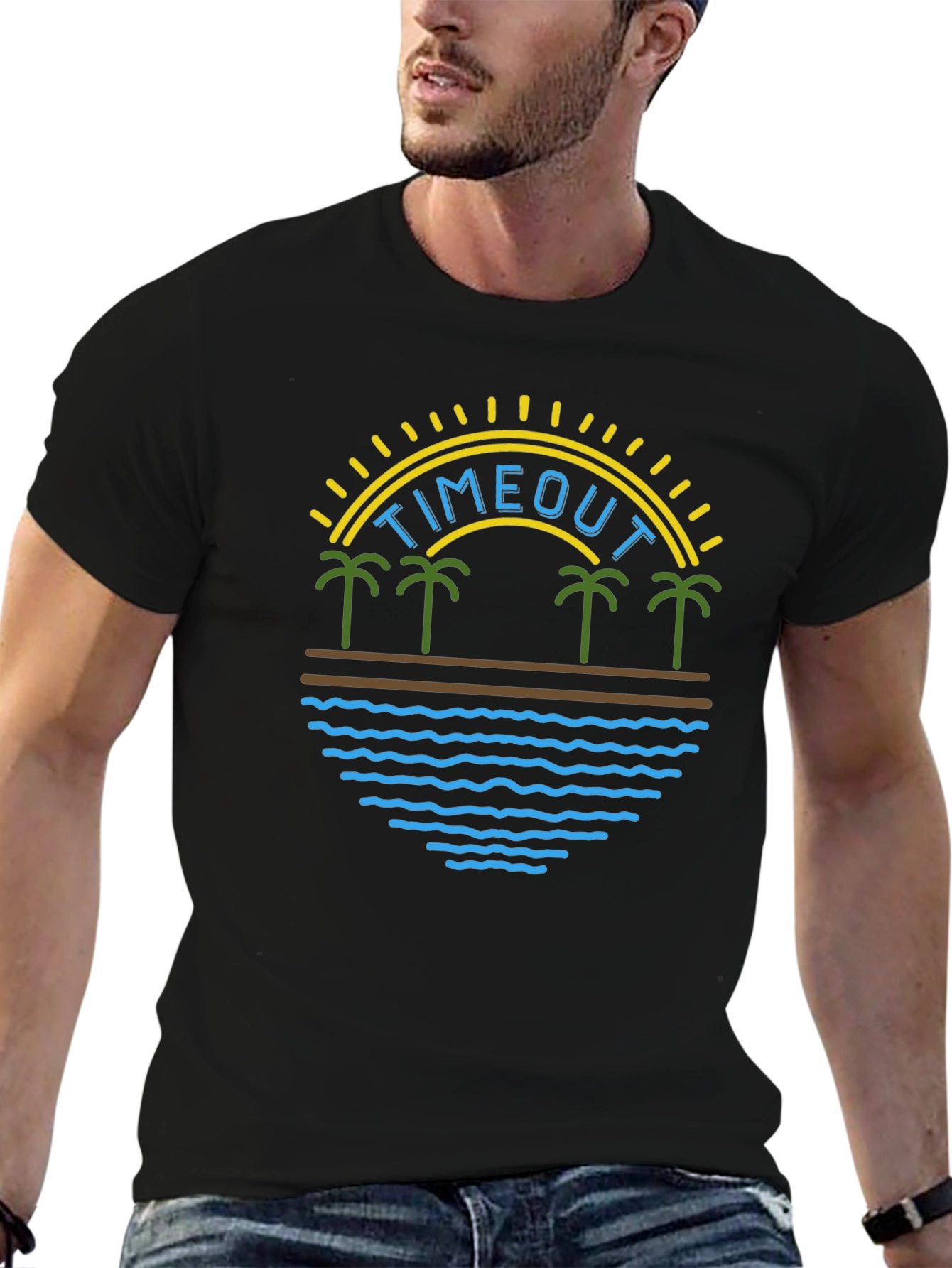 Timeout Palm Tree Graphic T-Shirt