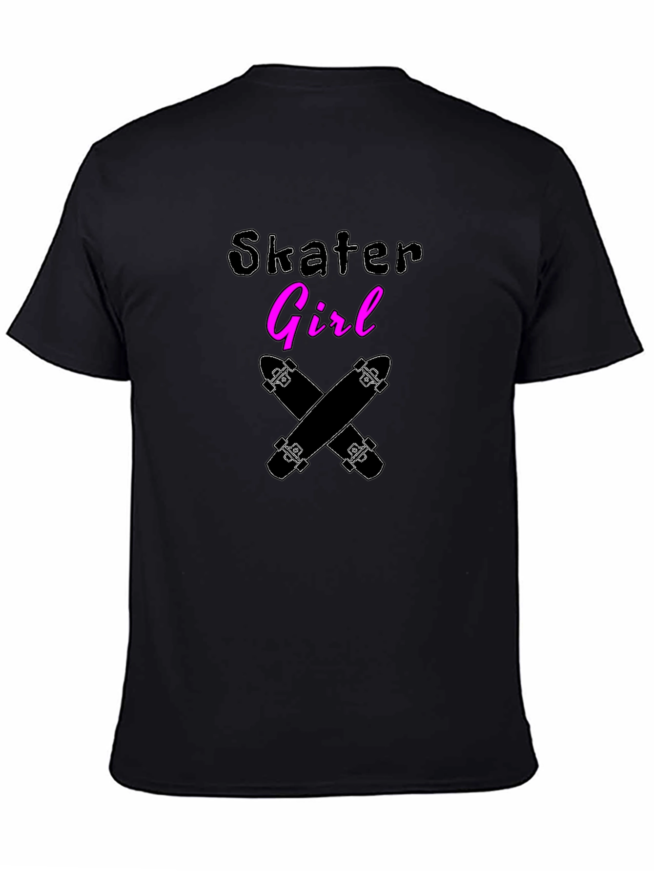 Skater Girl Graphic Tee - Black