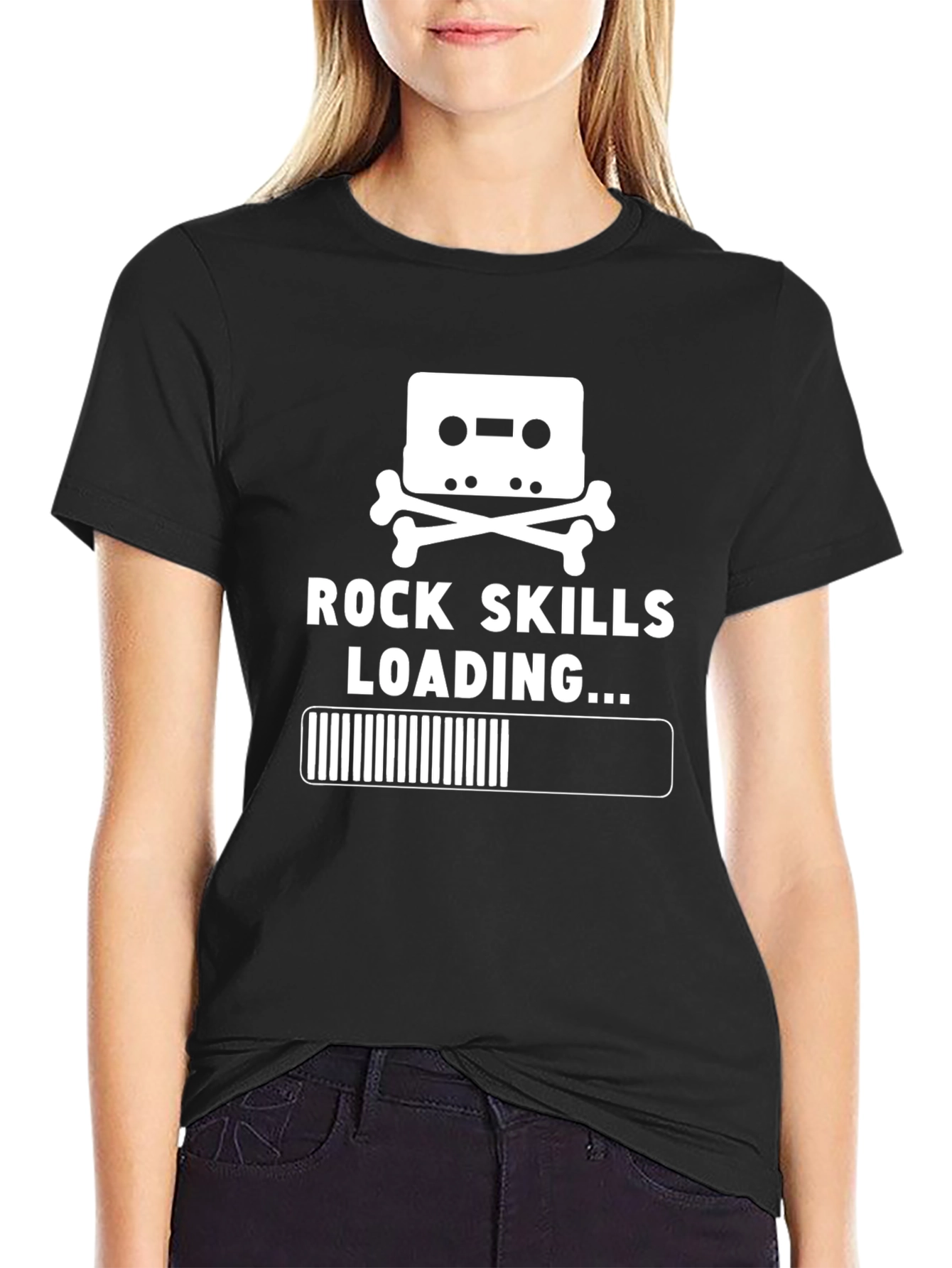 Rock Skills Loading T-Shirt - Black Cotton Tee