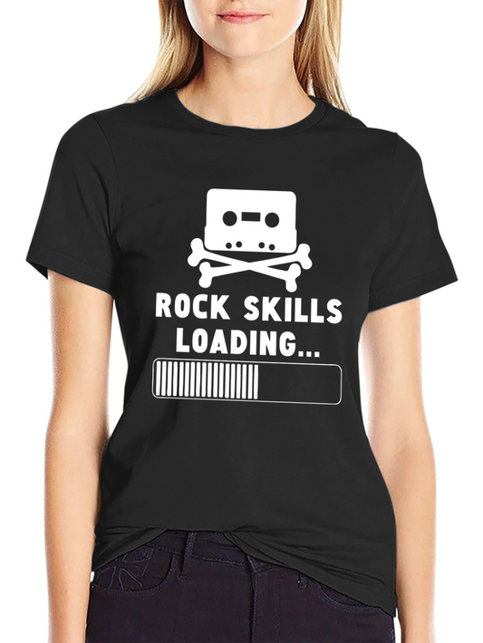 Rock Skills Loading T-Shirt - Black Cotton Tee