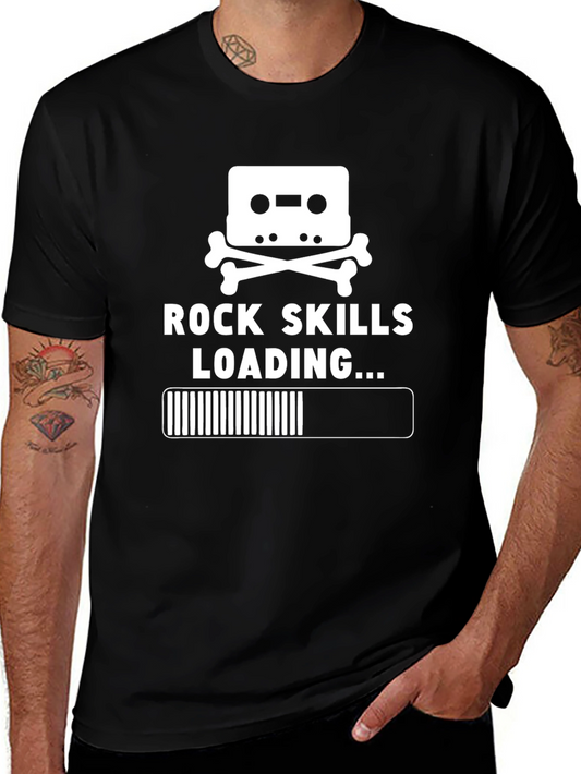Rock Skills Loading T-Shirt - Black Cotton Tee