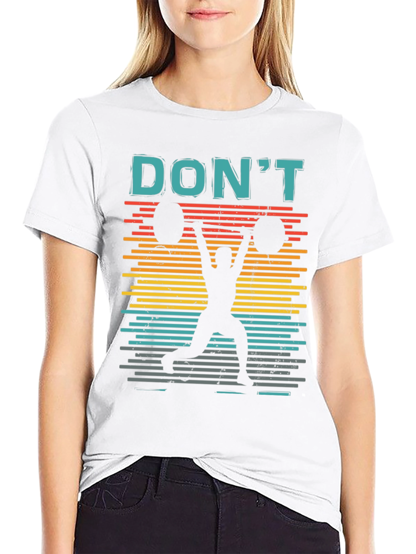 Retro Weightlifting T-Shirt - Dont