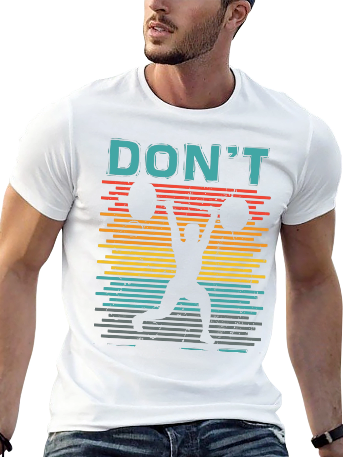 Retro Weightlifting T-Shirt - Dont