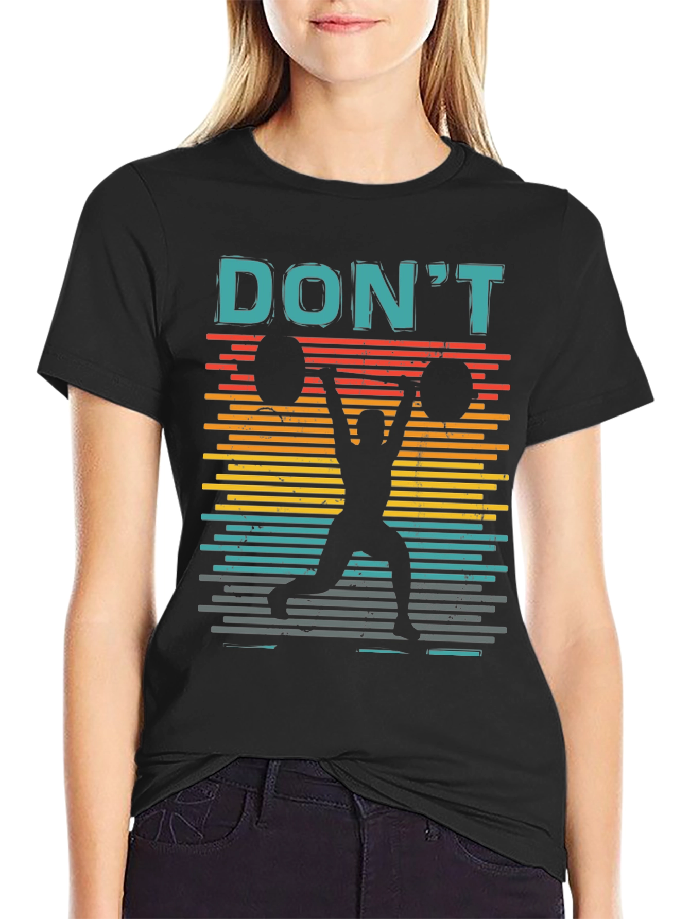 Retro Weightlifting T-Shirt - Dont