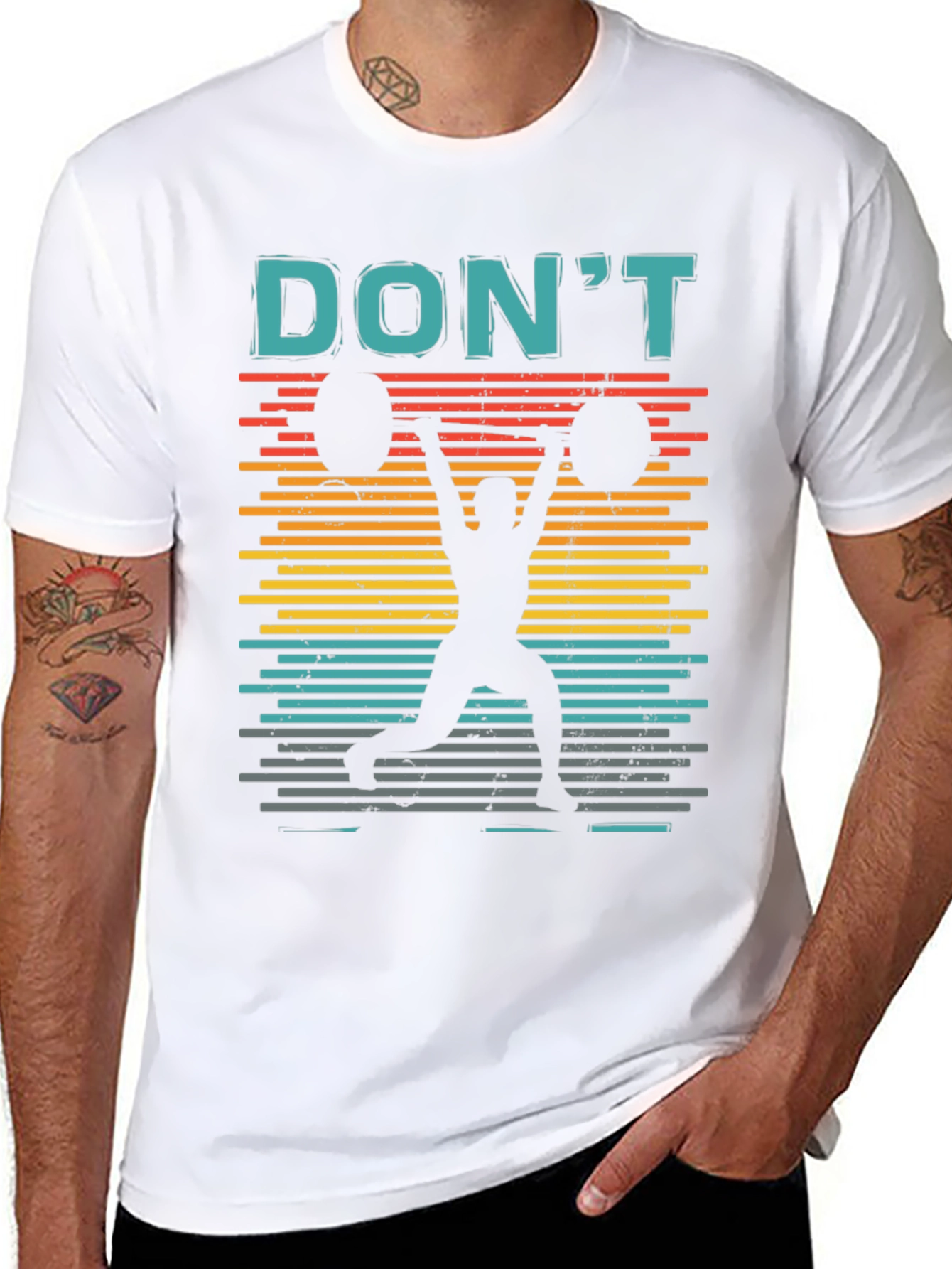 Retro Weightlifting T-Shirt - Dont