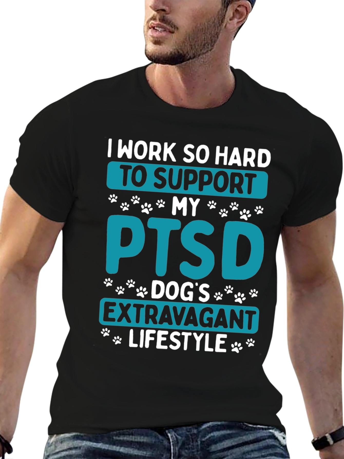 PTSD Dog Dad T-Shirt - Extravagant Lifestyle Tee