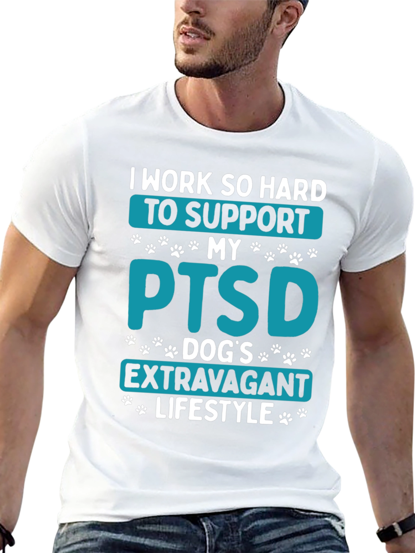 PTSD Dog Dad T-Shirt - Extravagant Lifestyle Tee