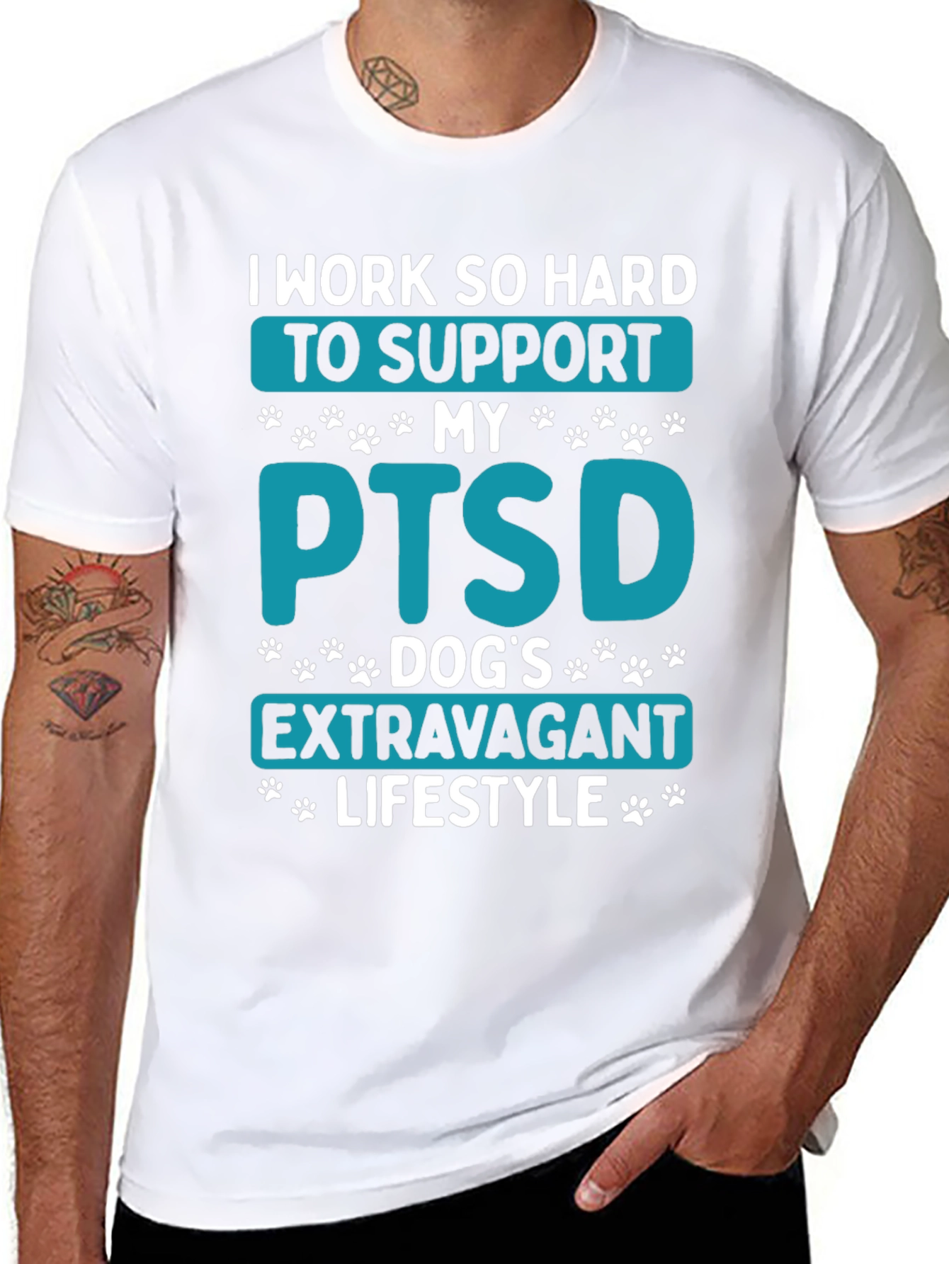 PTSD Dog Dad T-Shirt - Extravagant Lifestyle Tee