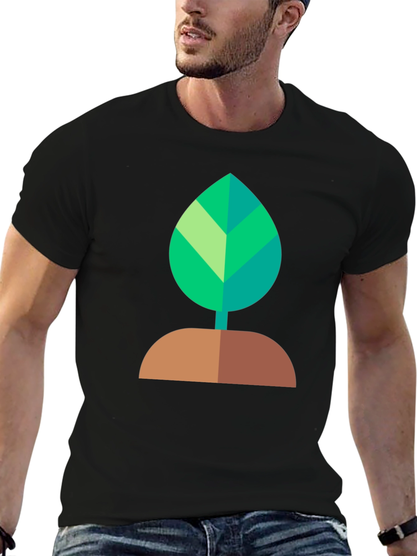 Green Leaf Graphic Tee - Nature Inspired Comfort