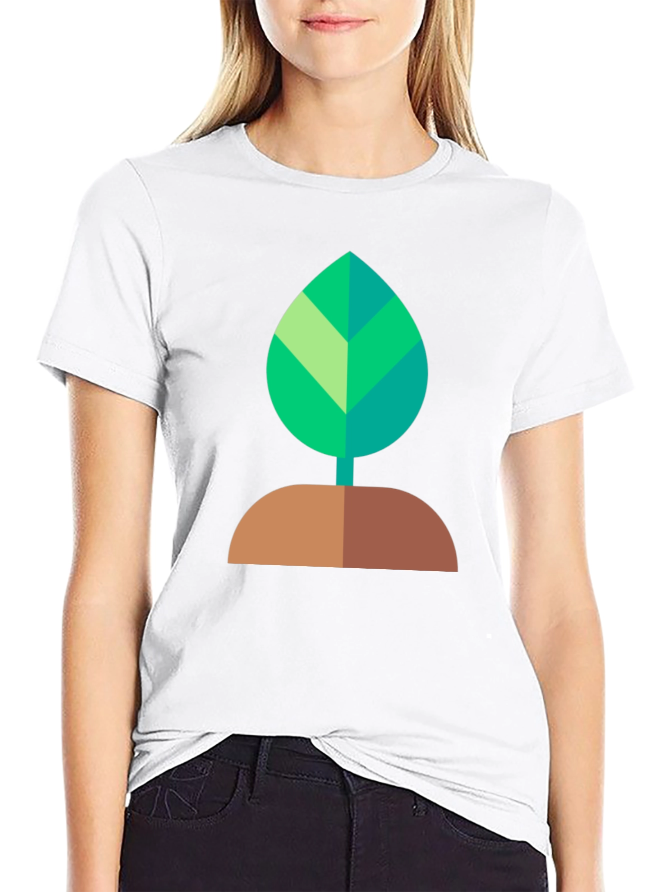Green Leaf Graphic Tee - Nature Inspired Comfort