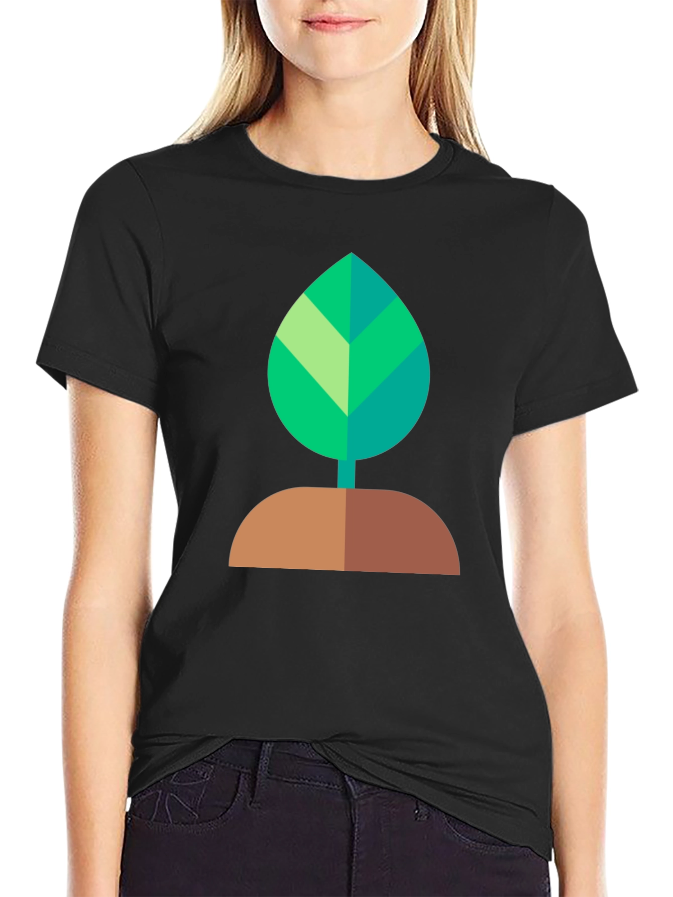 Green Leaf Graphic Tee - Nature Inspired Comfort