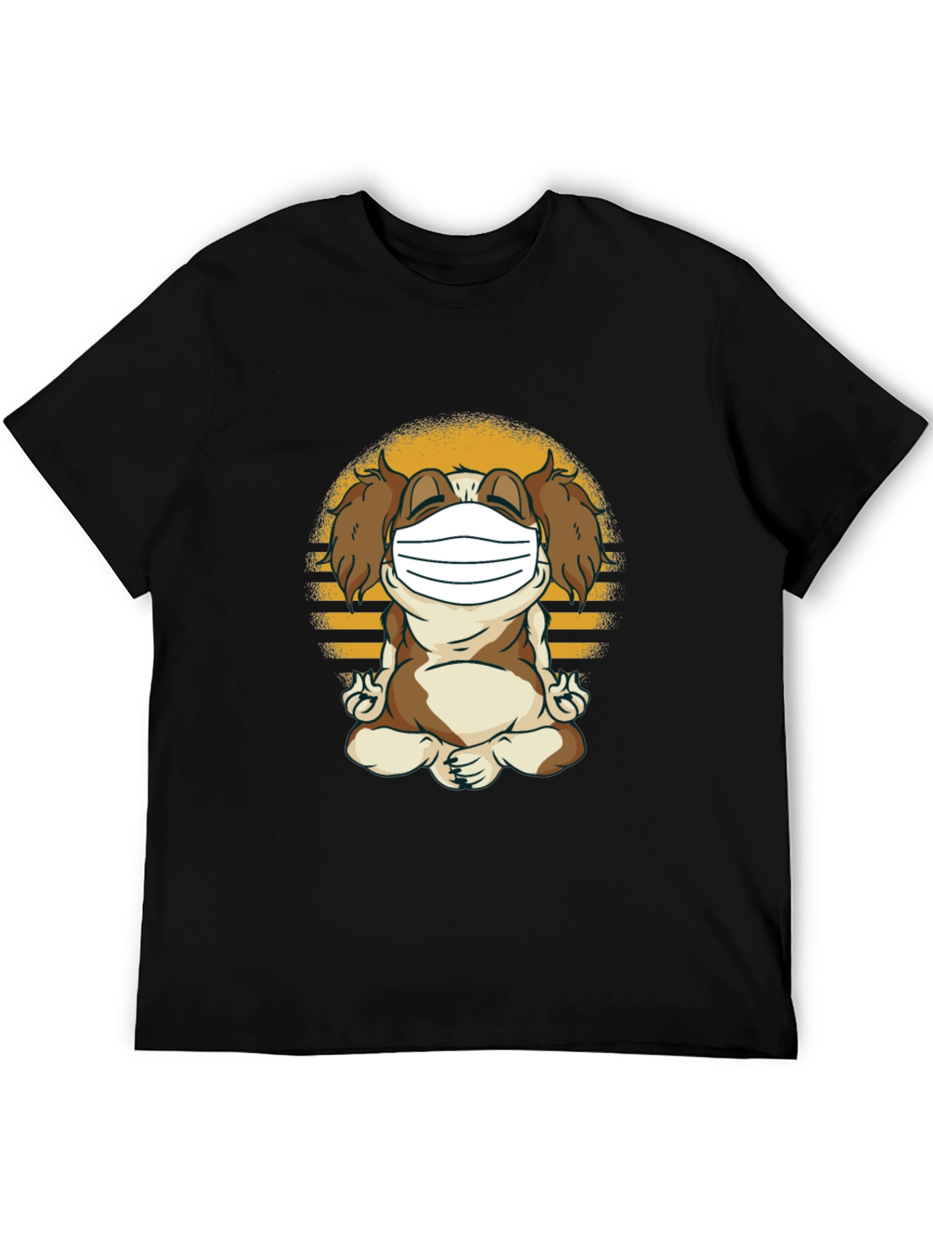 Dog in Mask T-Shirt: Meditating Canine Tee