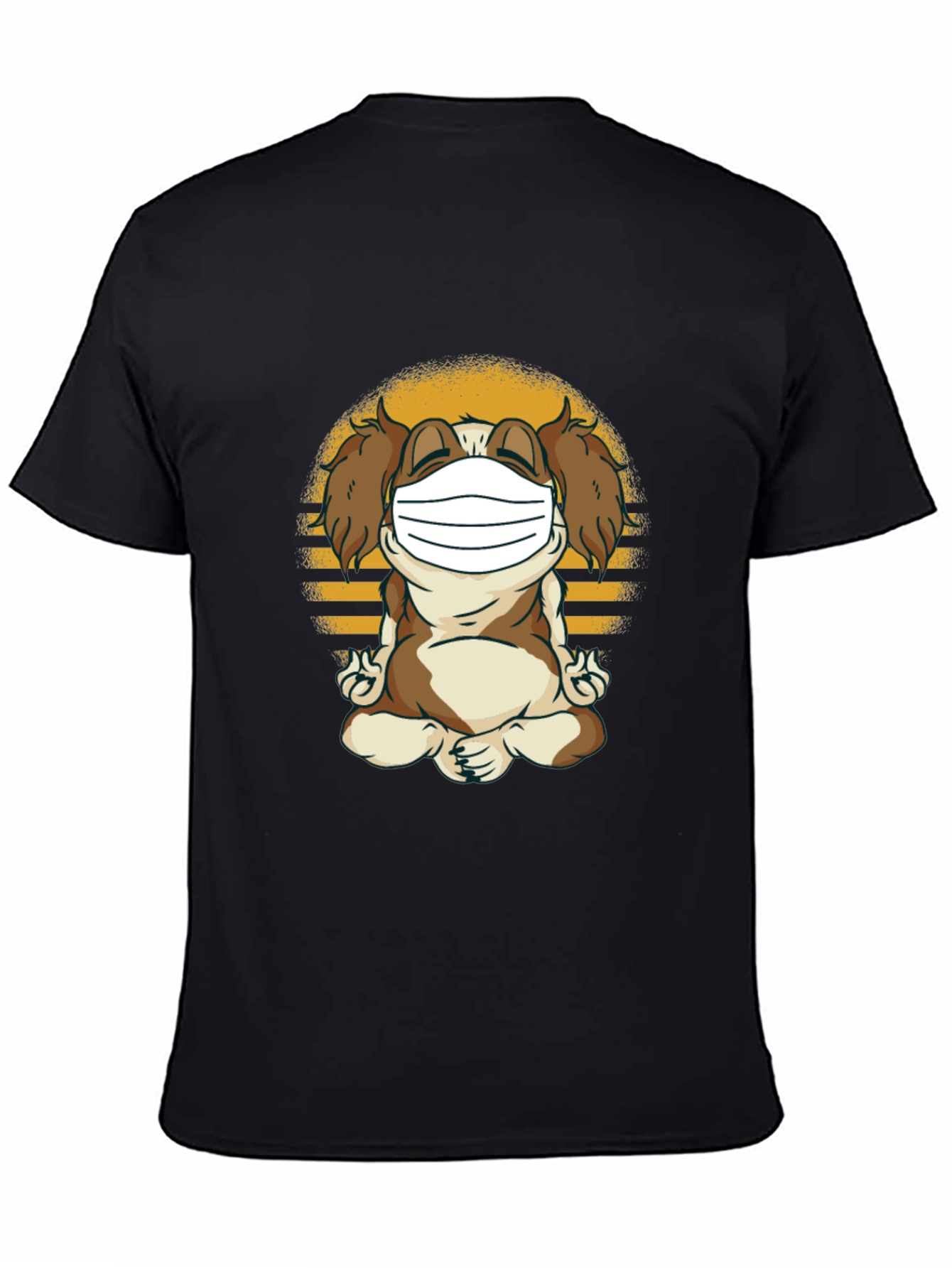Dog in Mask T-Shirt: Meditating Canine Tee