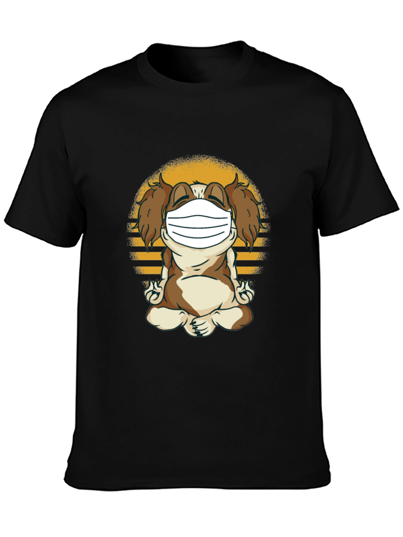 Dog in Mask T-Shirt: Meditating Canine Tee