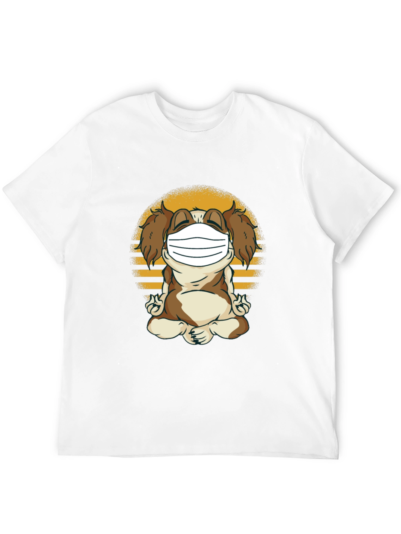Dog in Mask T-Shirt: Meditating Canine Tee