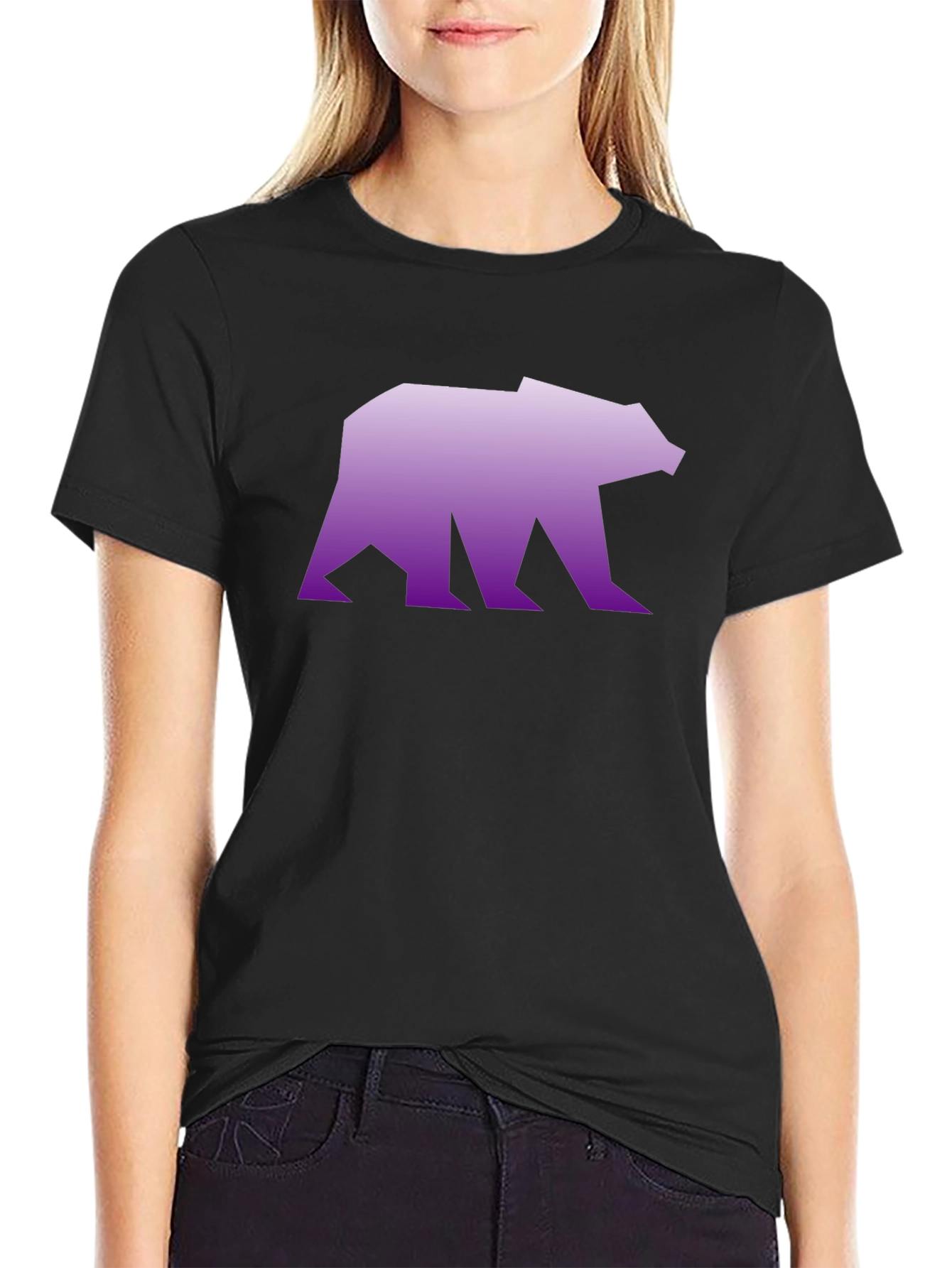 Geometric Bear Graphic Tee - Modern Streetwear