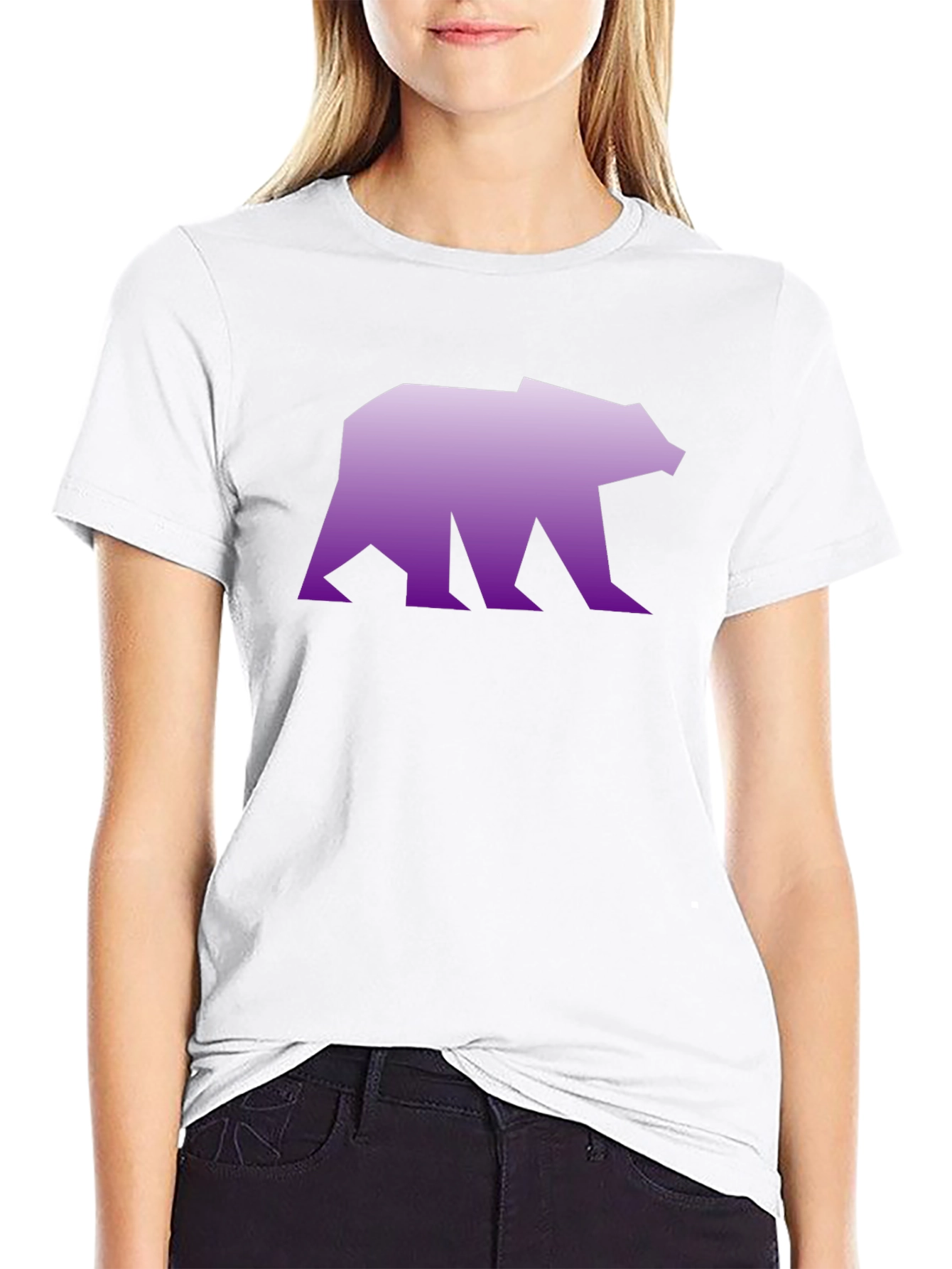 Geometric Bear Graphic Tee - Modern Streetwear