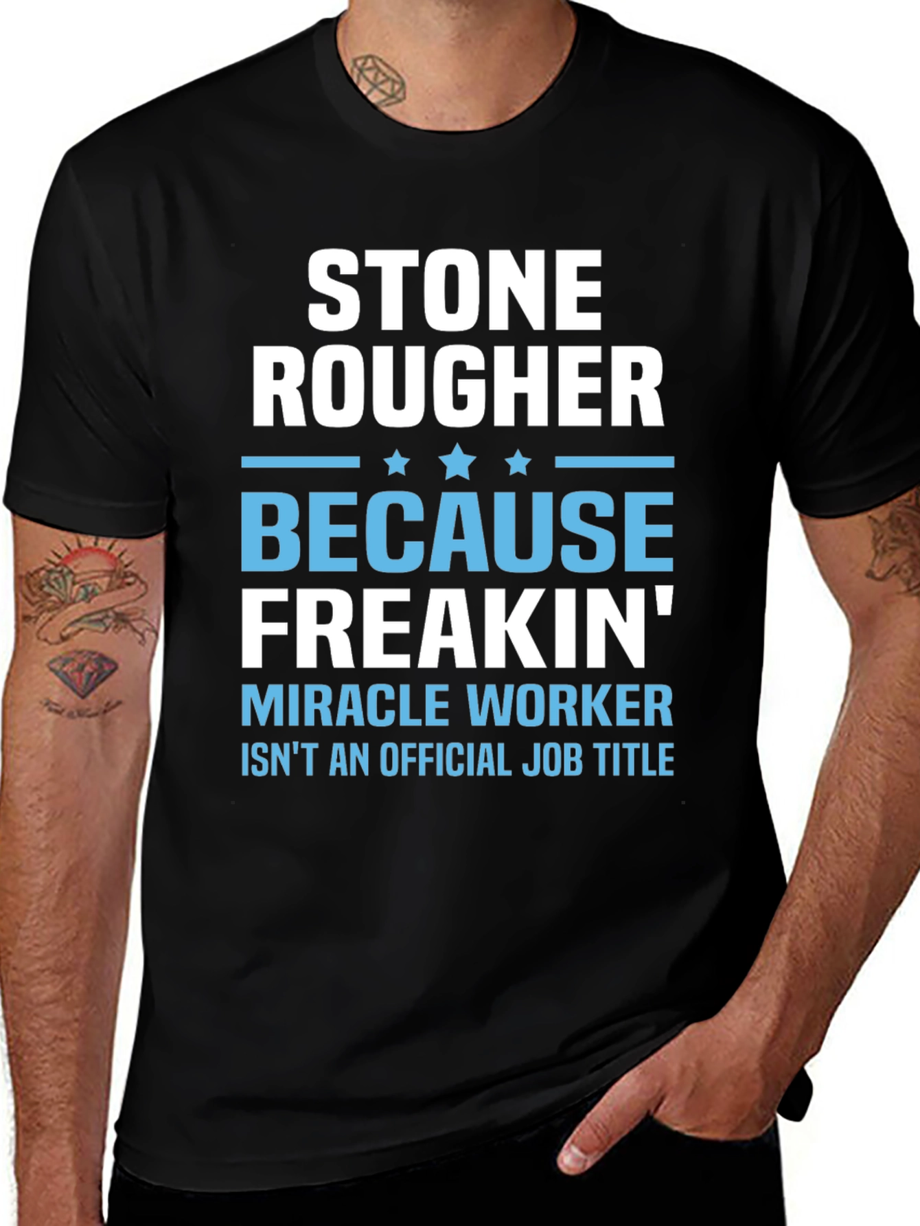 Stone Rougher Graphic Tee - Funny Job Title T-Shirt