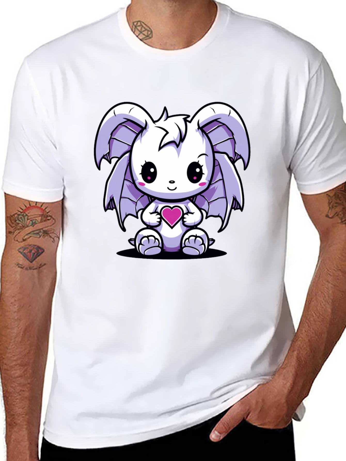 Cute Monster Heart Graphic T-Shirt