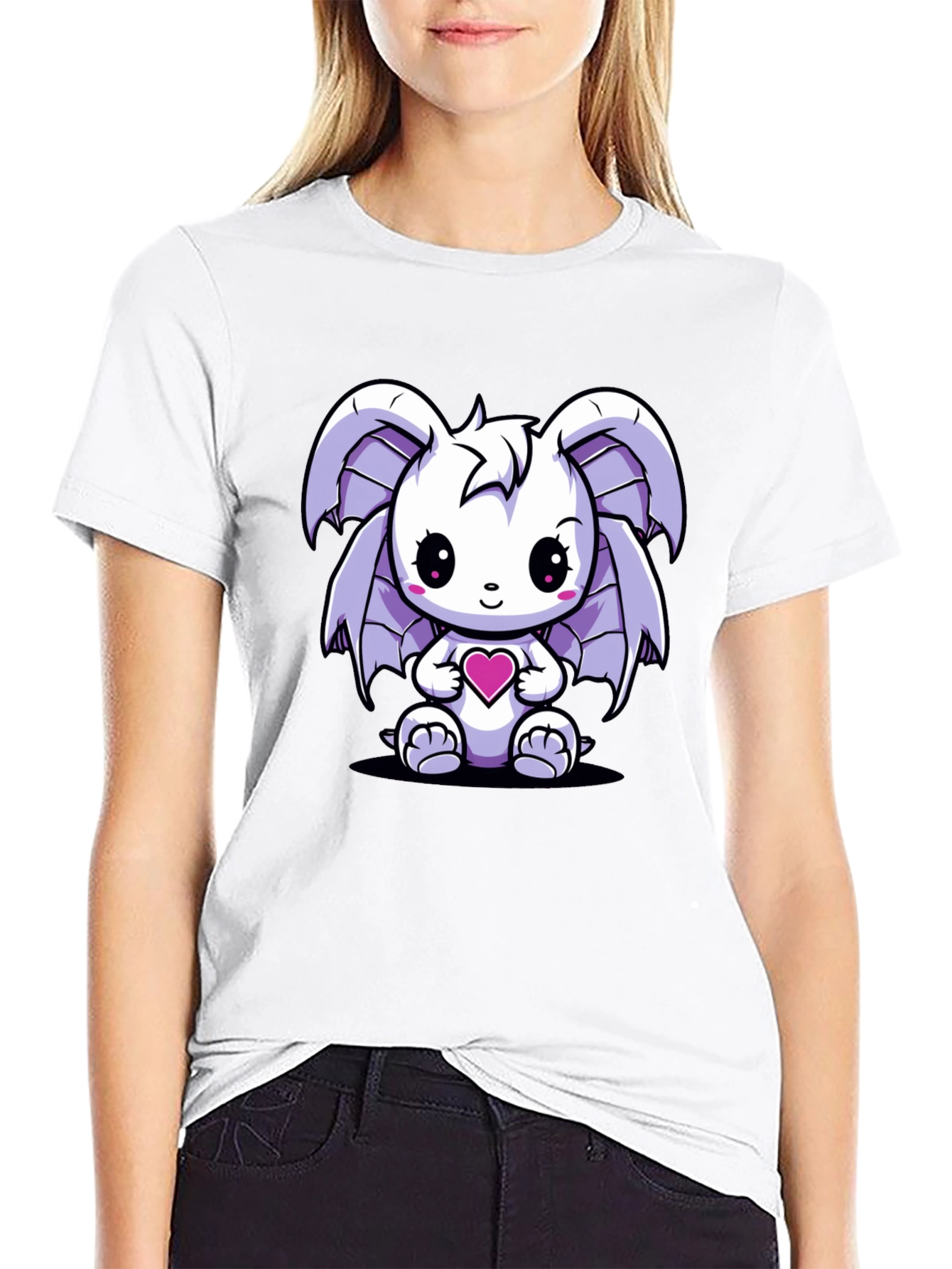 Cute Monster Heart Graphic T-Shirt