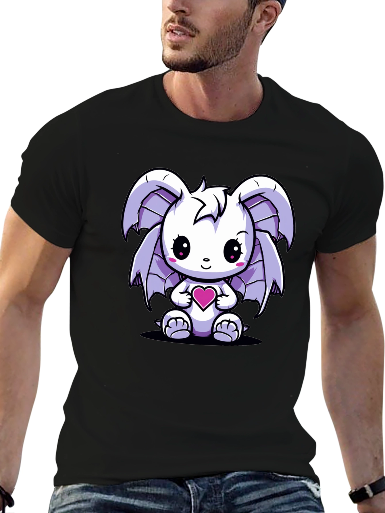 Cute Monster Heart Graphic T-Shirt