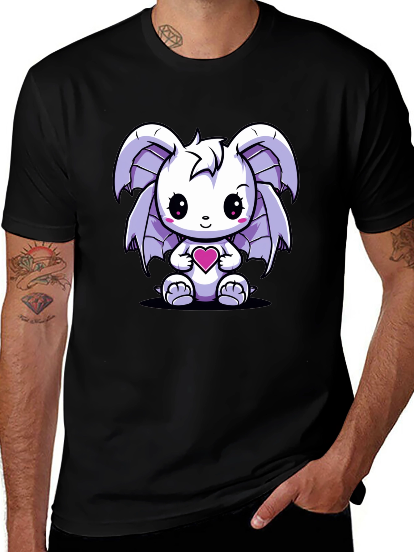 Cute Monster Heart Graphic T-Shirt