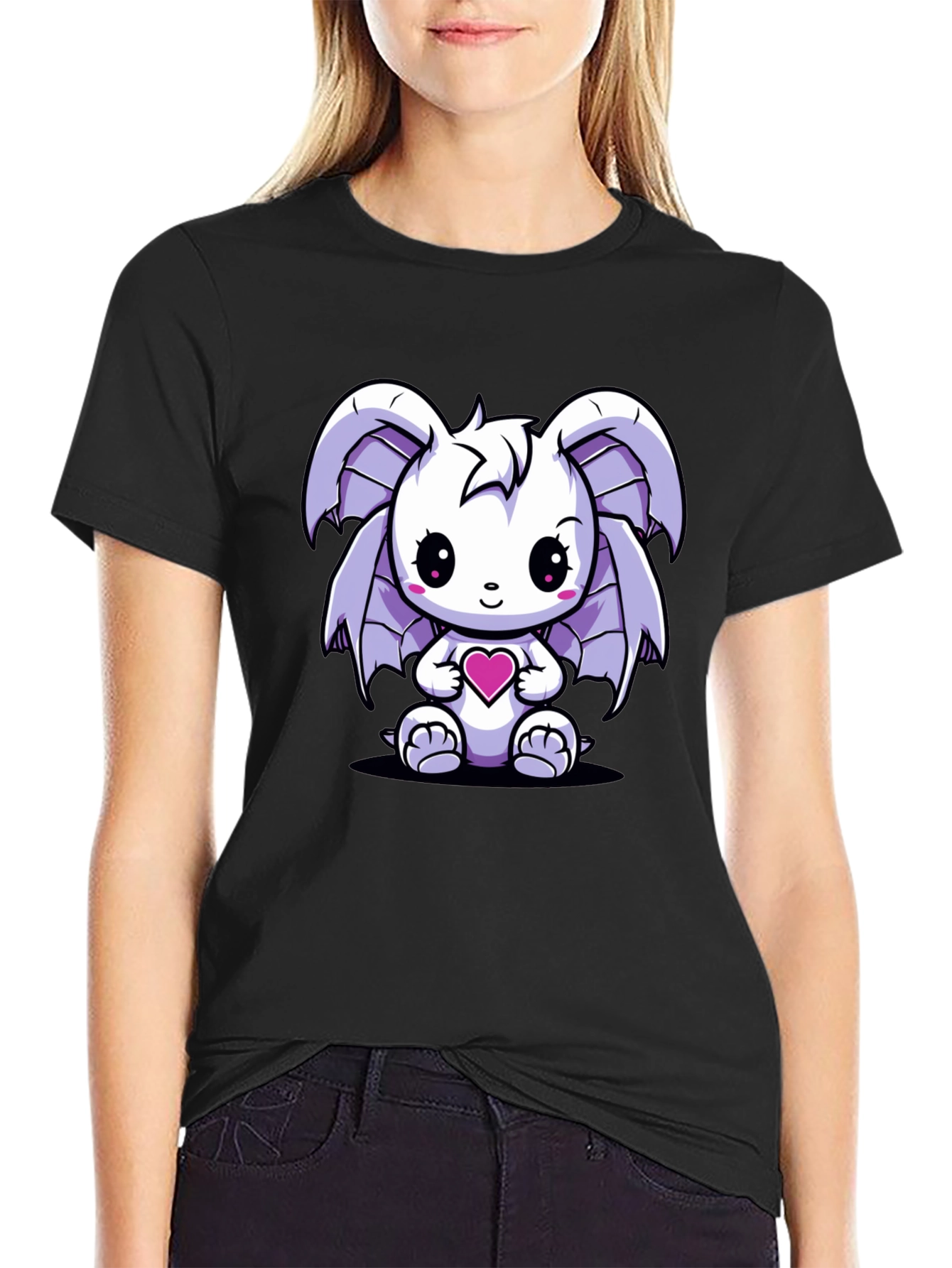 Cute Monster Heart Graphic T-Shirt