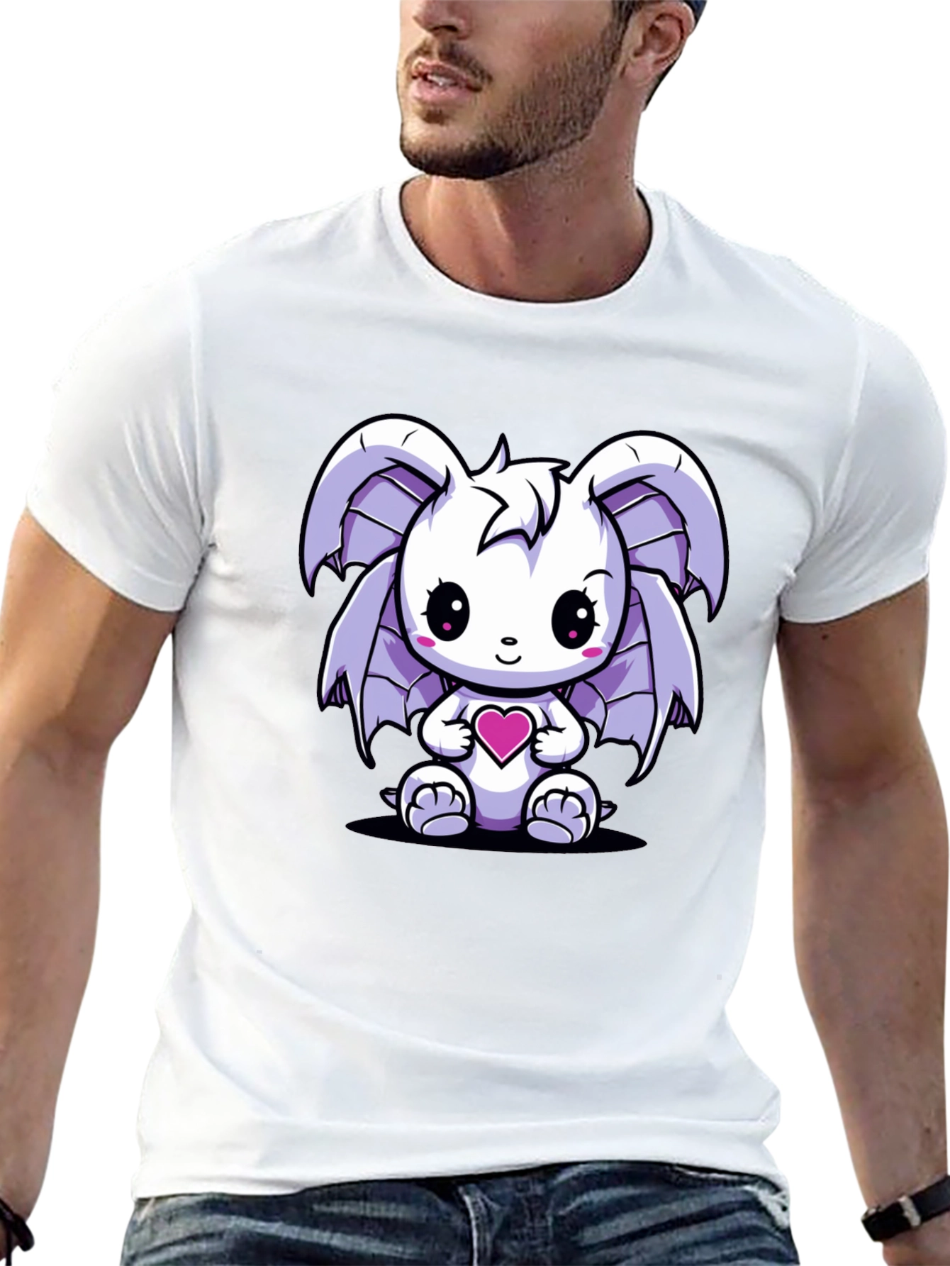 Cute Monster Heart Graphic T-Shirt
