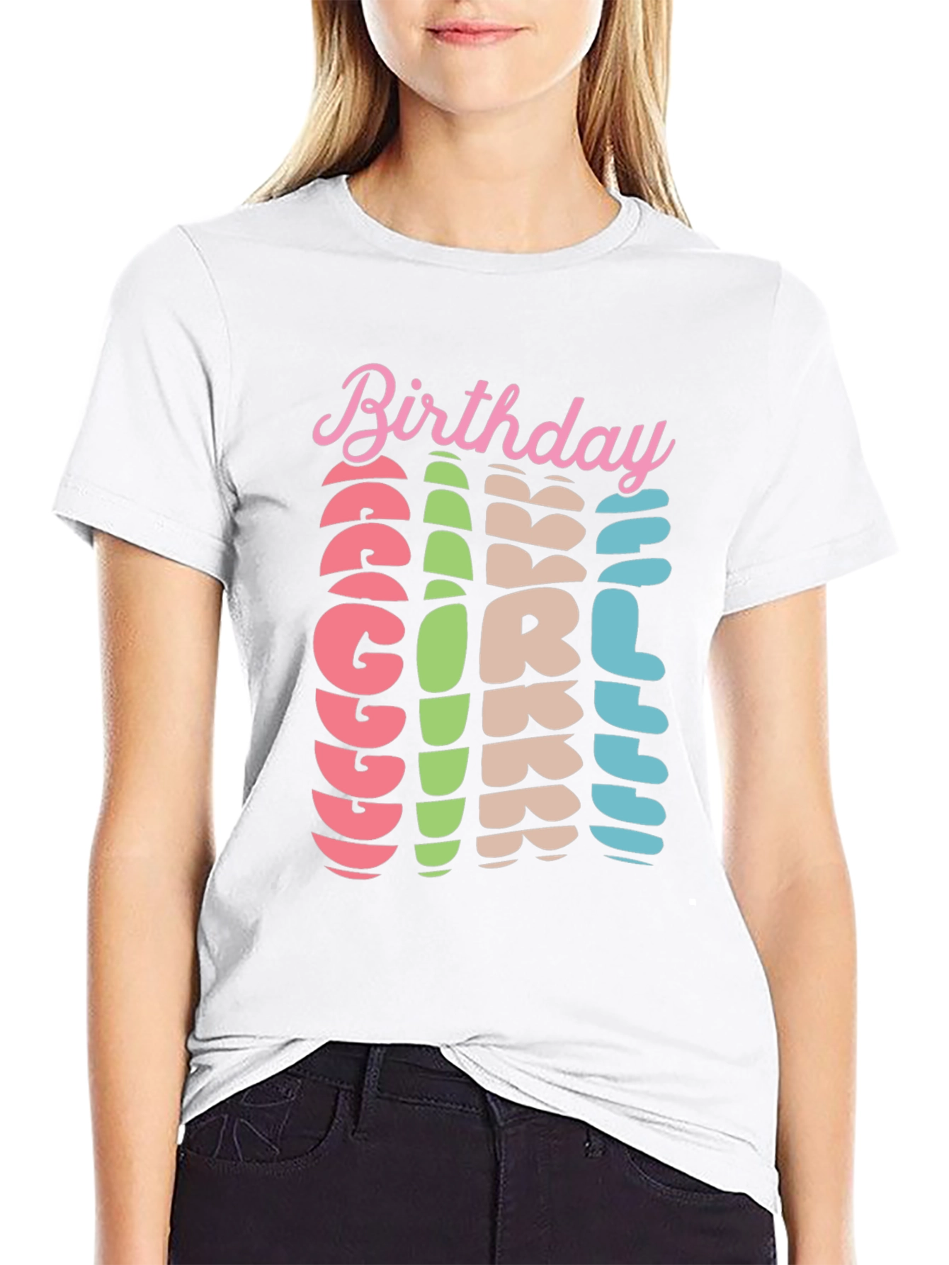 Birthday Girl Retro Graphic Tee - Trendy Celebration Shirt