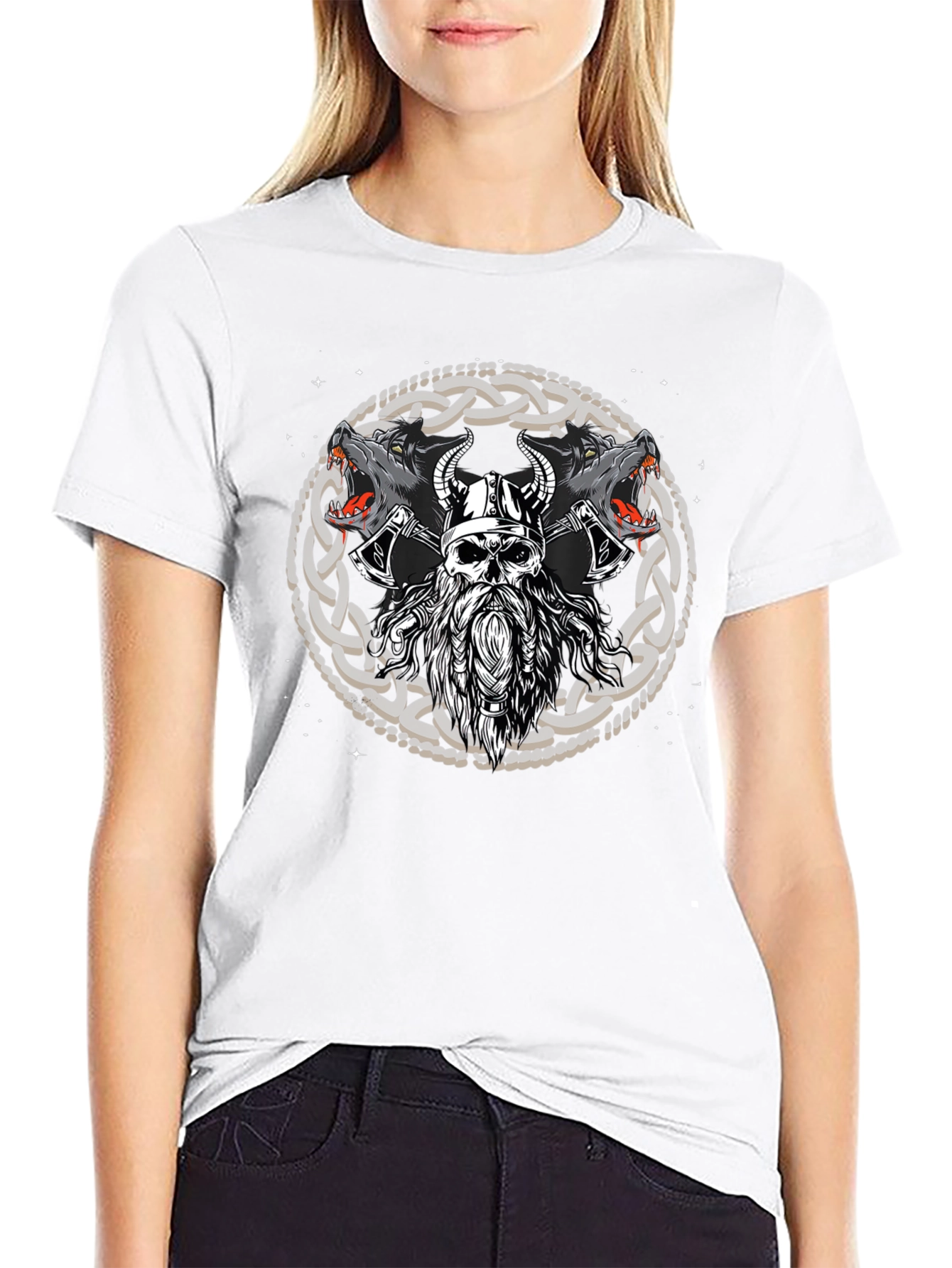 Viking Wolf Warrior Graphic Tee